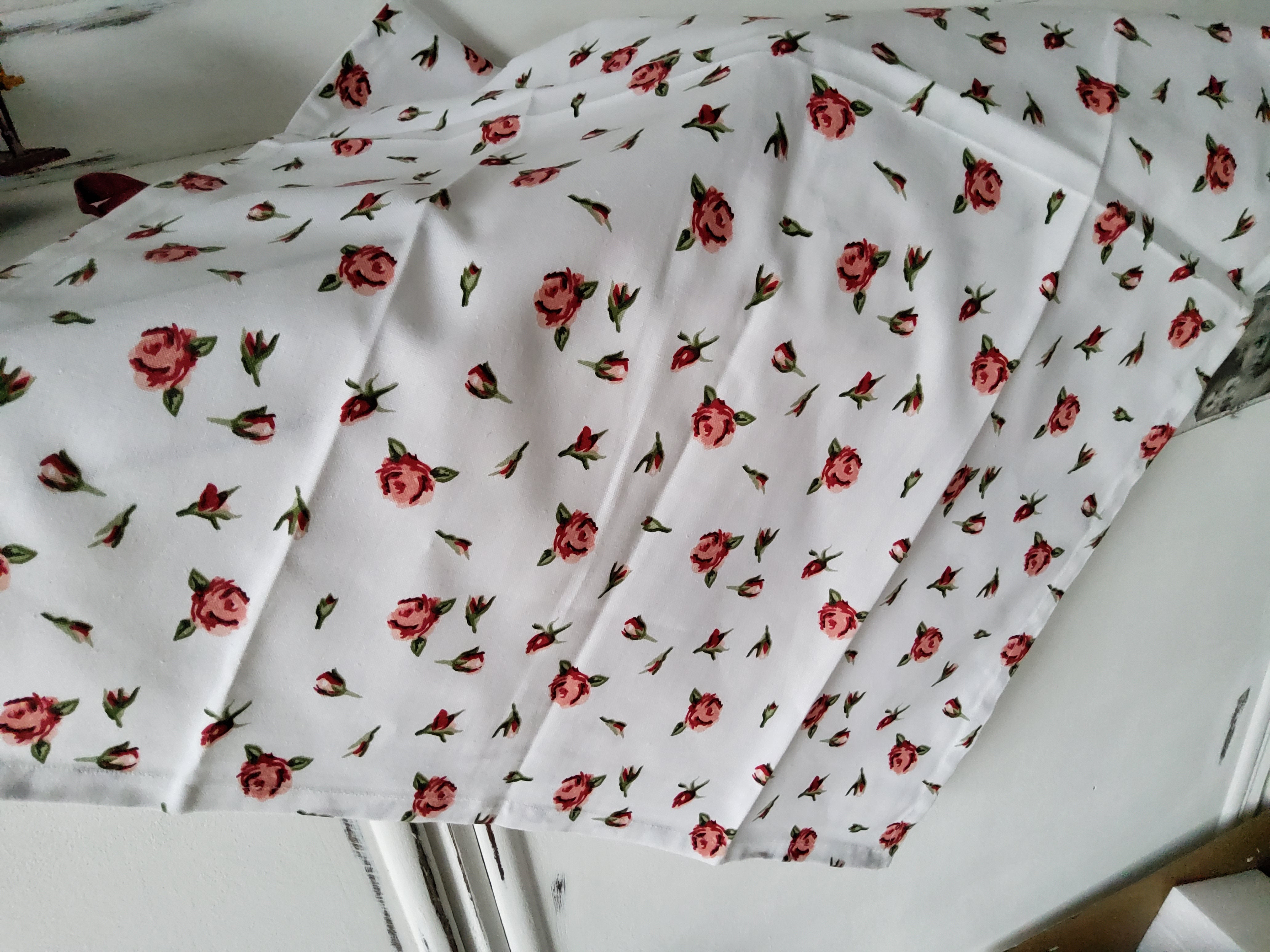 Linen Rose Tea Towel