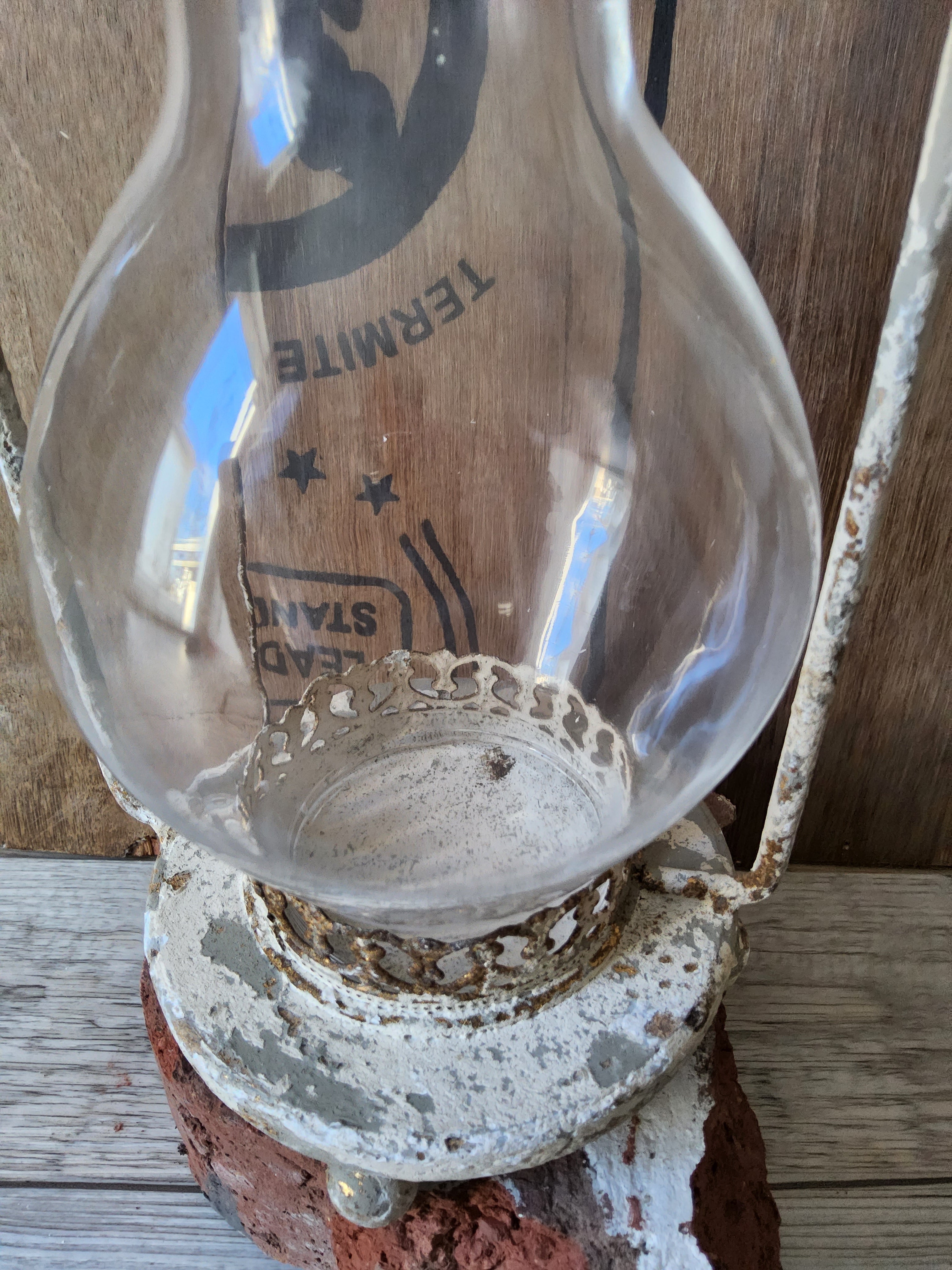 Lantern Beige Vintage Metal