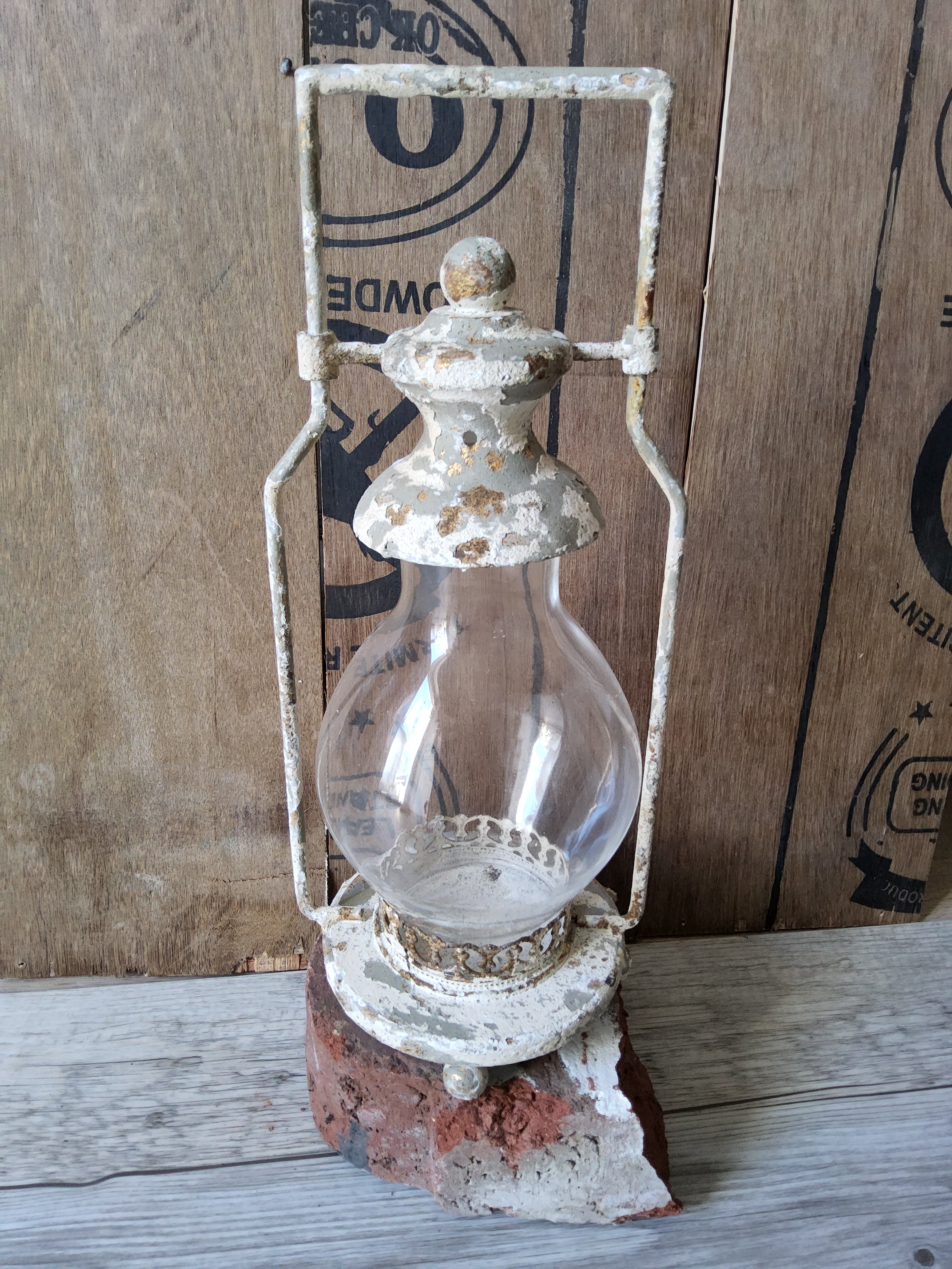 Lantern Beige Vintage Metal