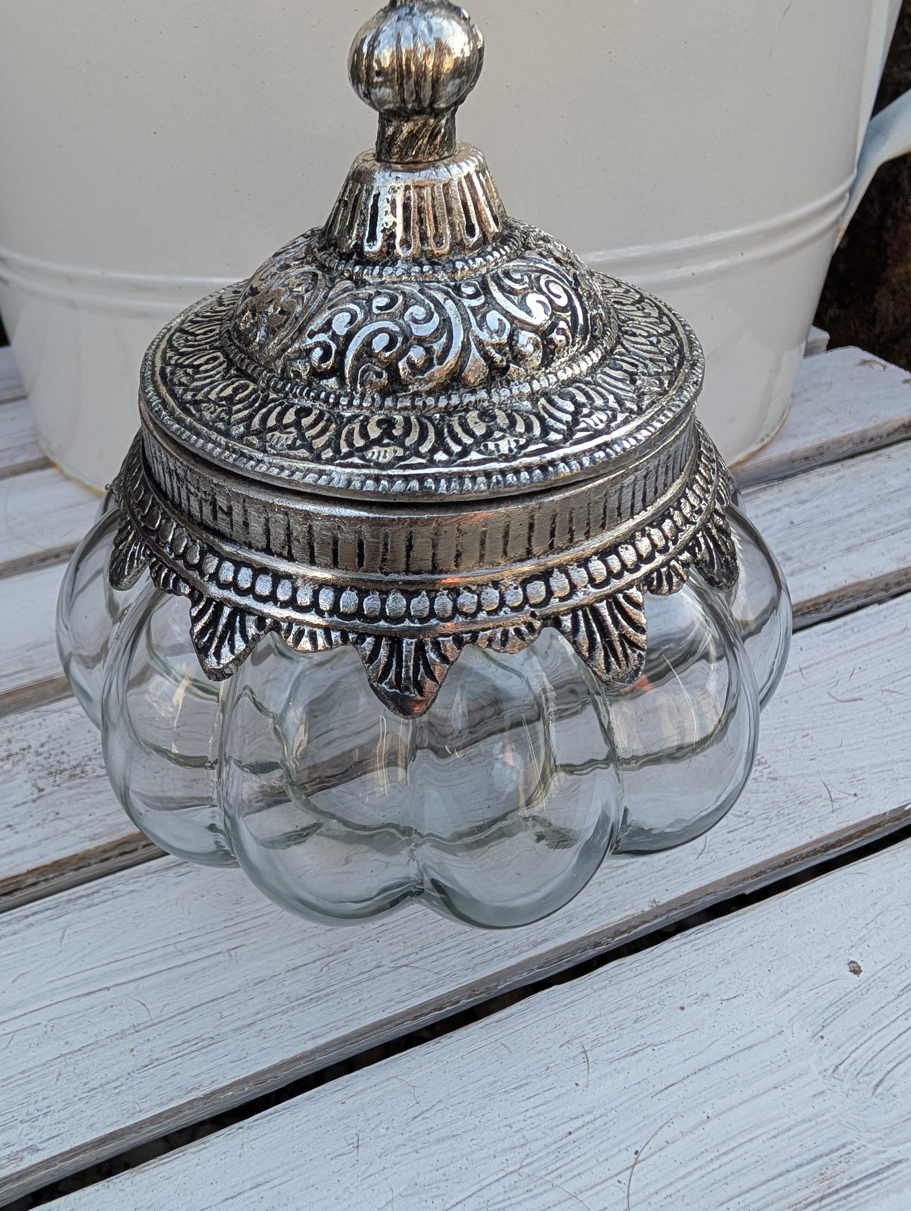 Decorative Glass Jar With Lids