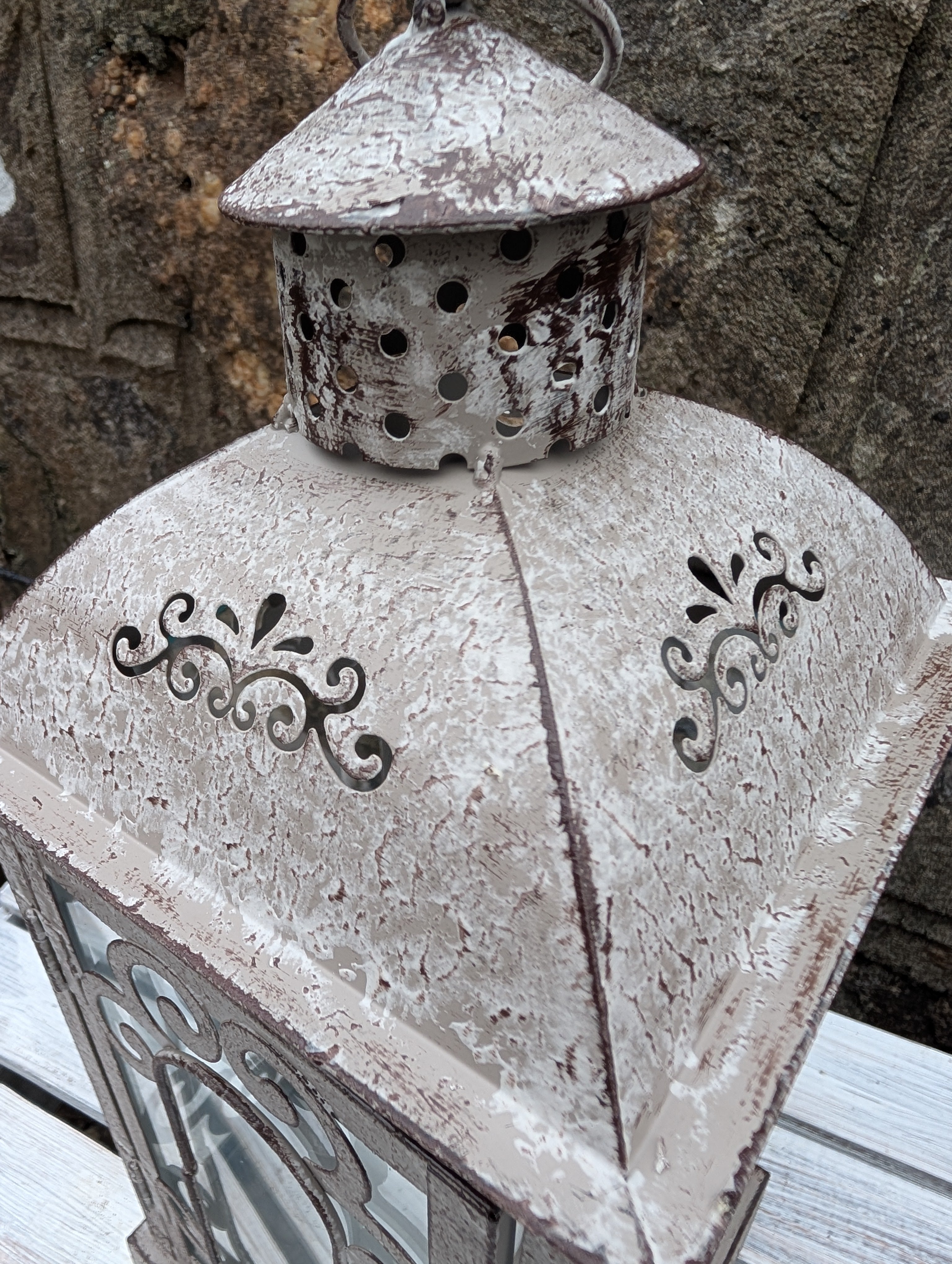 Vintage Distressed Candle Holder Light