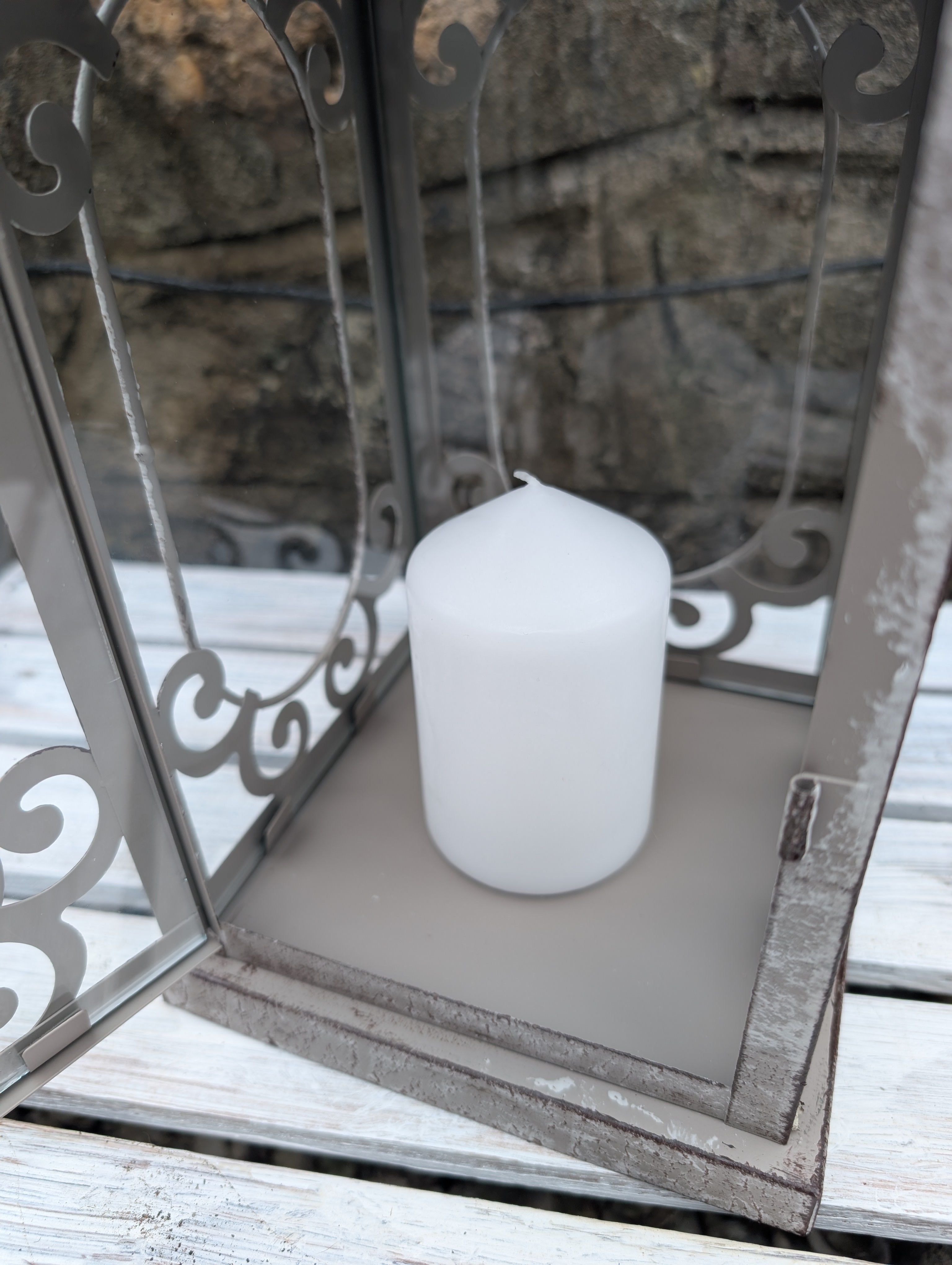 Vintage Distressed Candle Holder Light