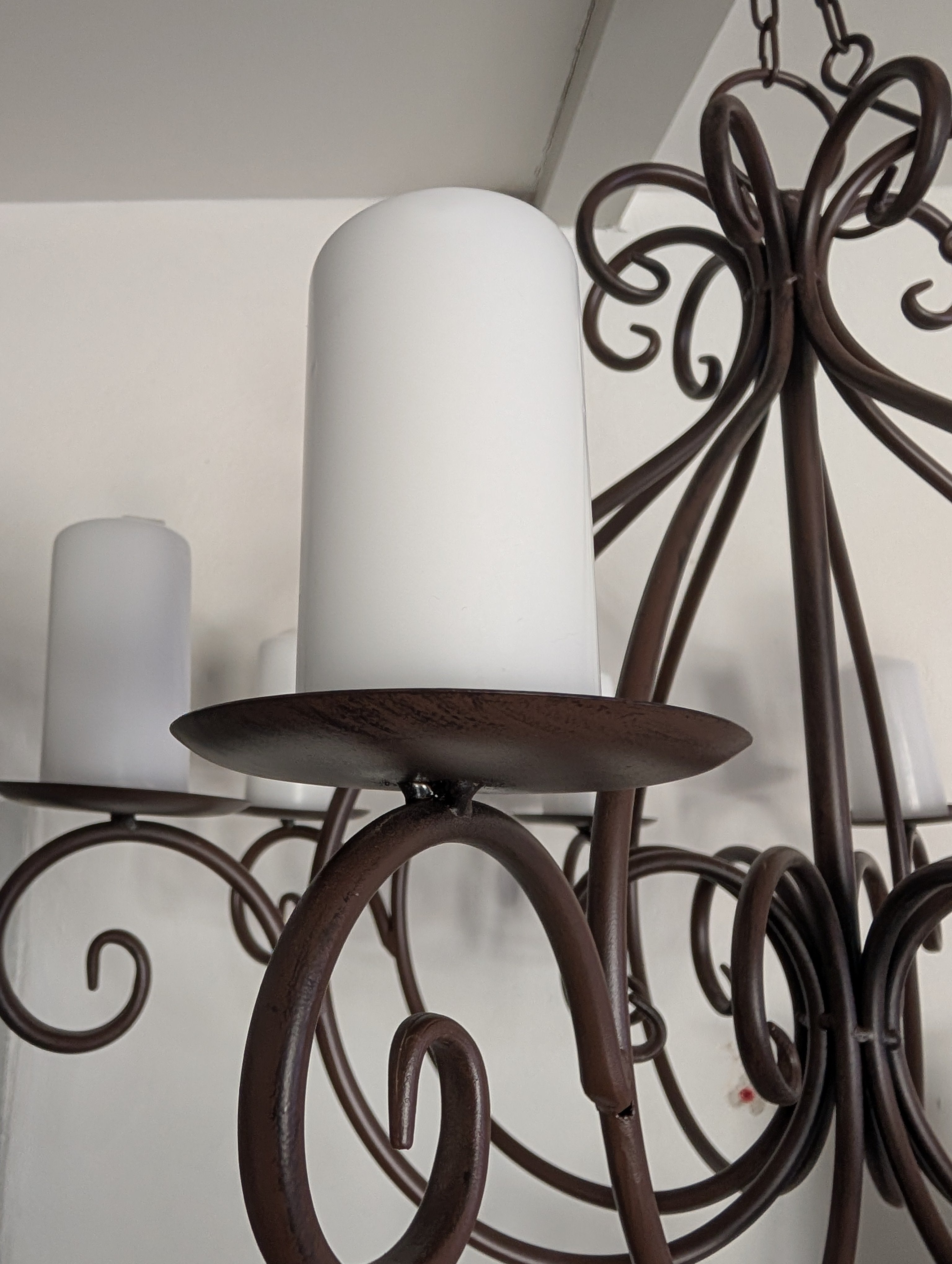 Vintage Candle Chandelier Metal