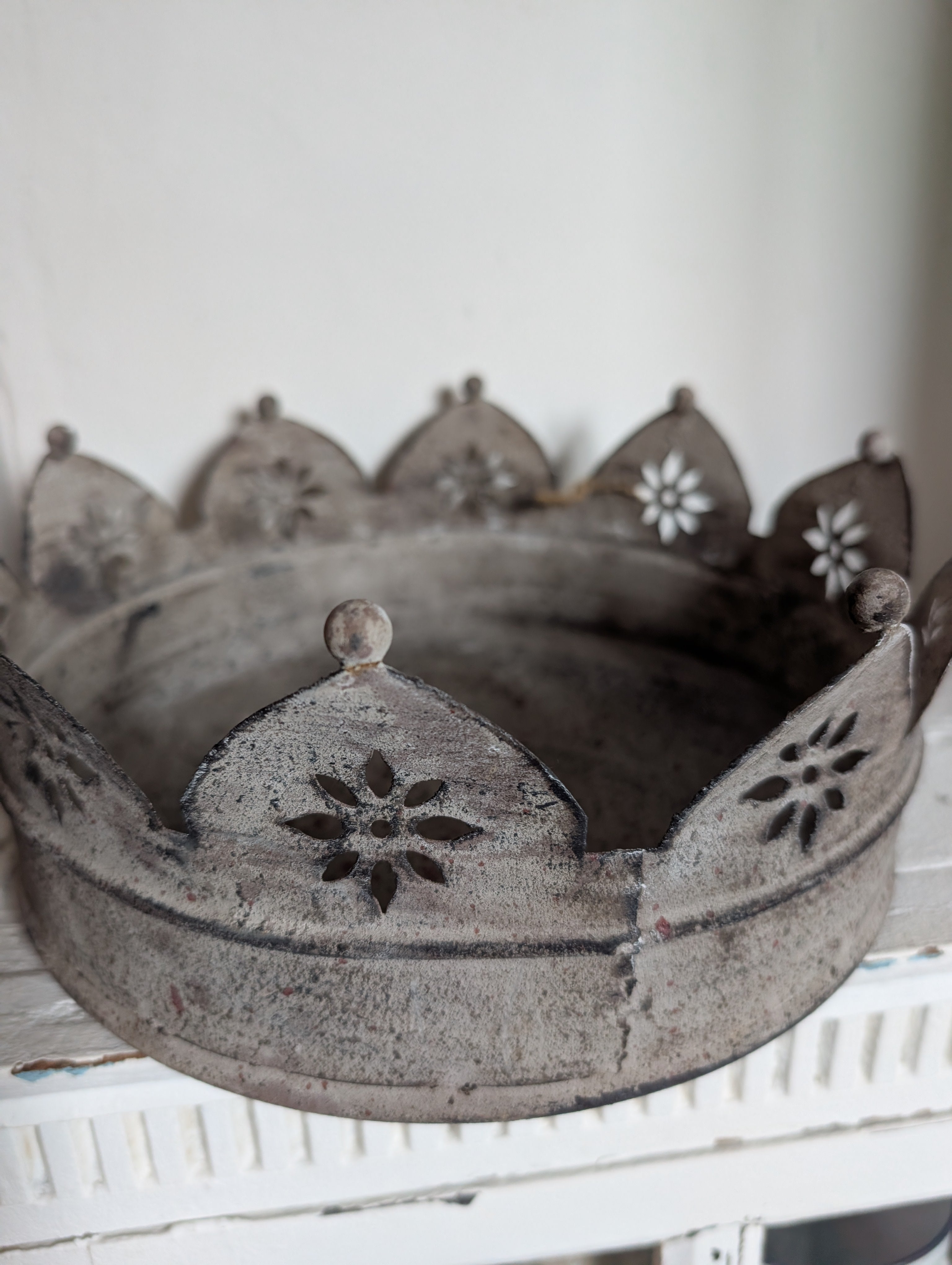 Vintage Rustic Metal Crown