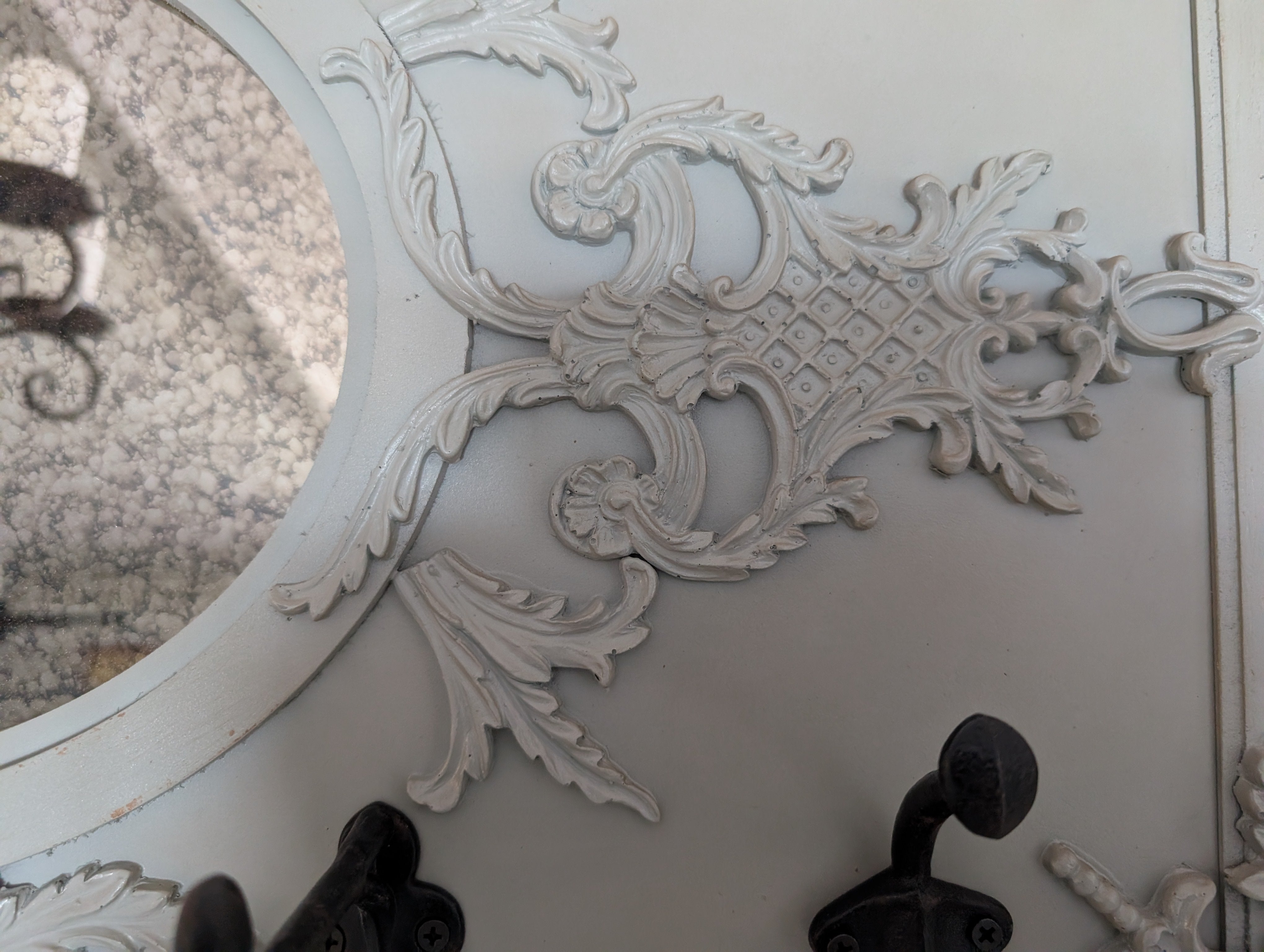 Shabby Chic Hallway Coat Rack With Mirror