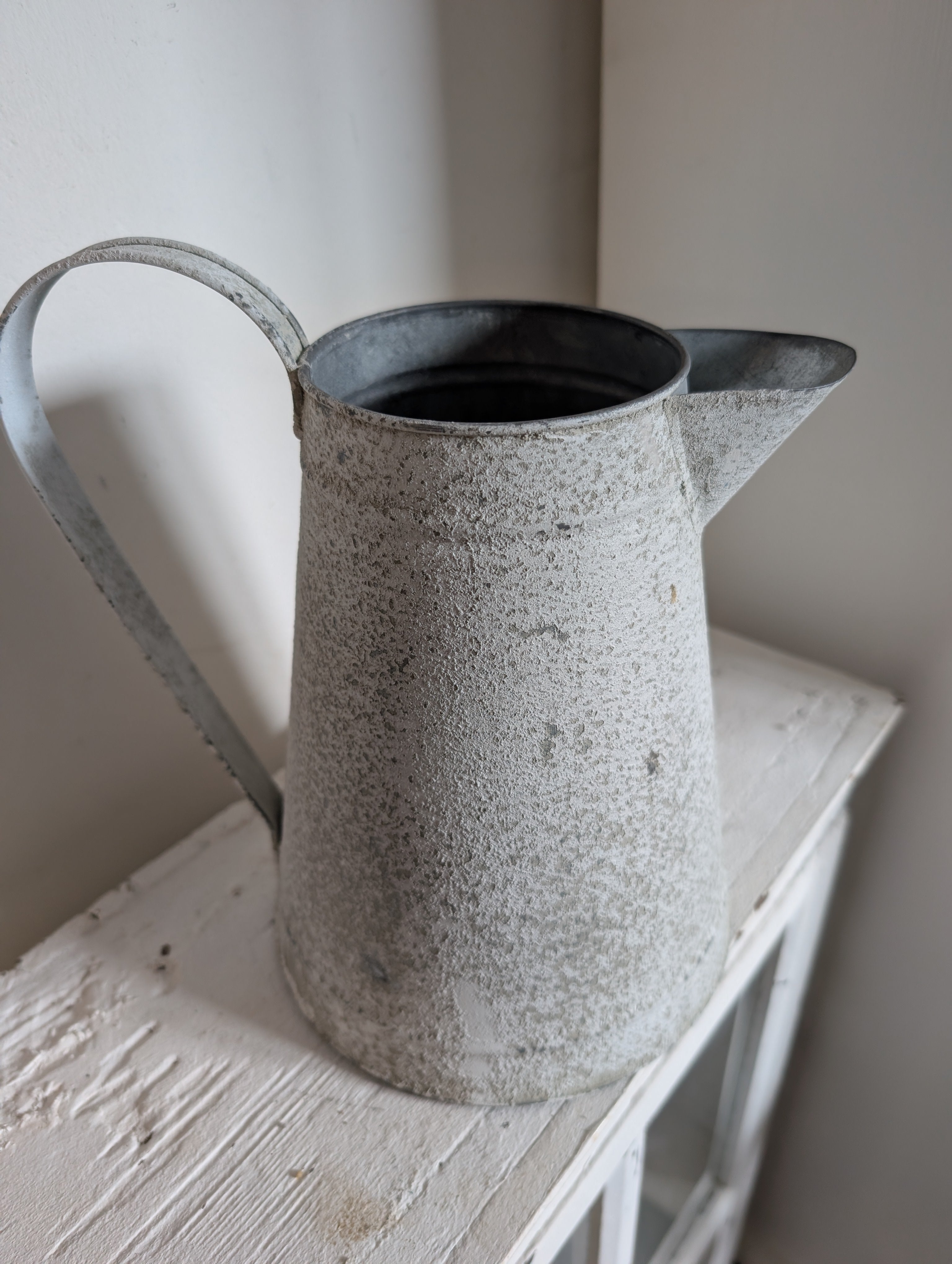 Shabby Chic Decorative Metal Pitcher