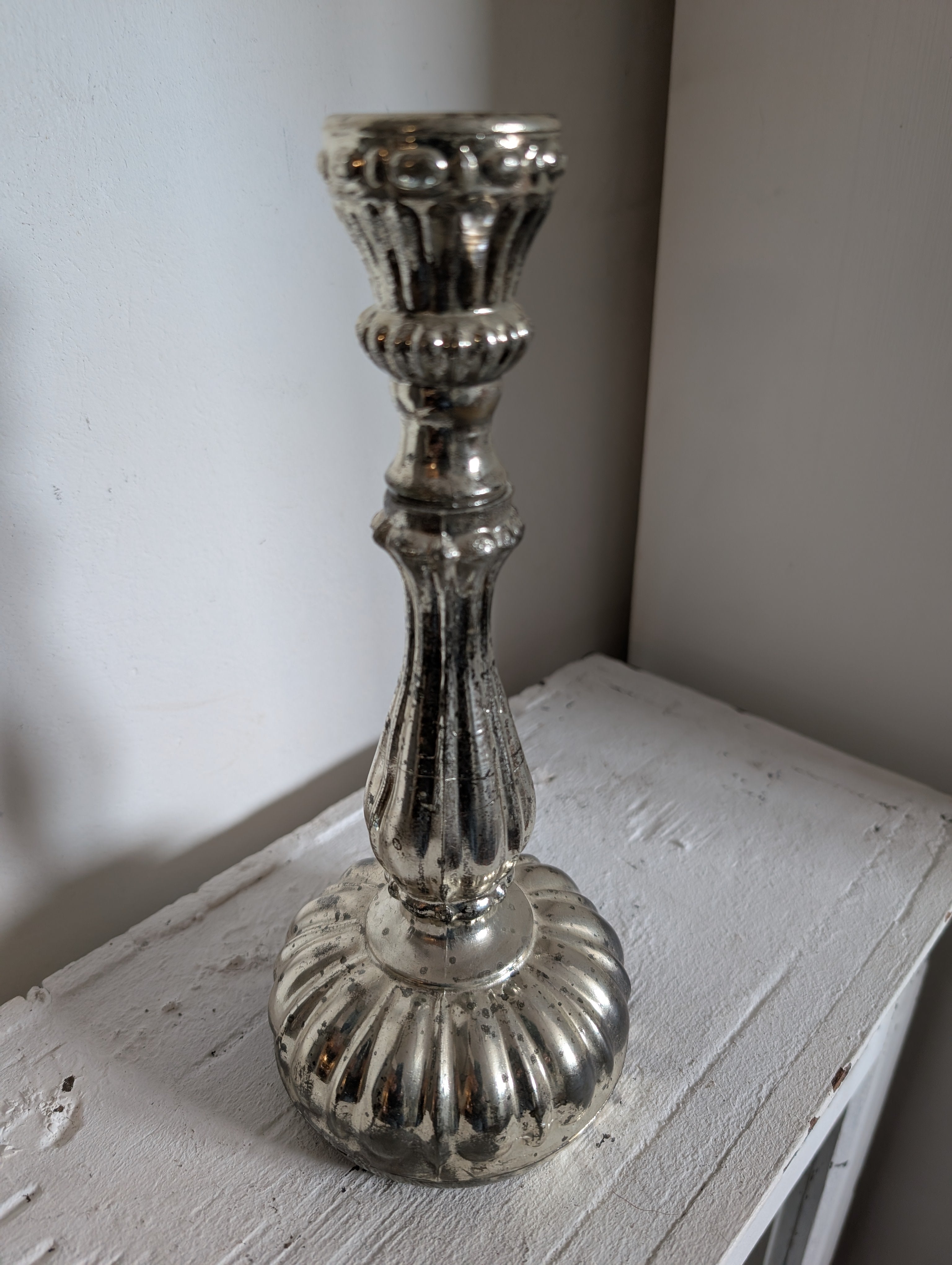 Elegant Glass Candlestick Holder