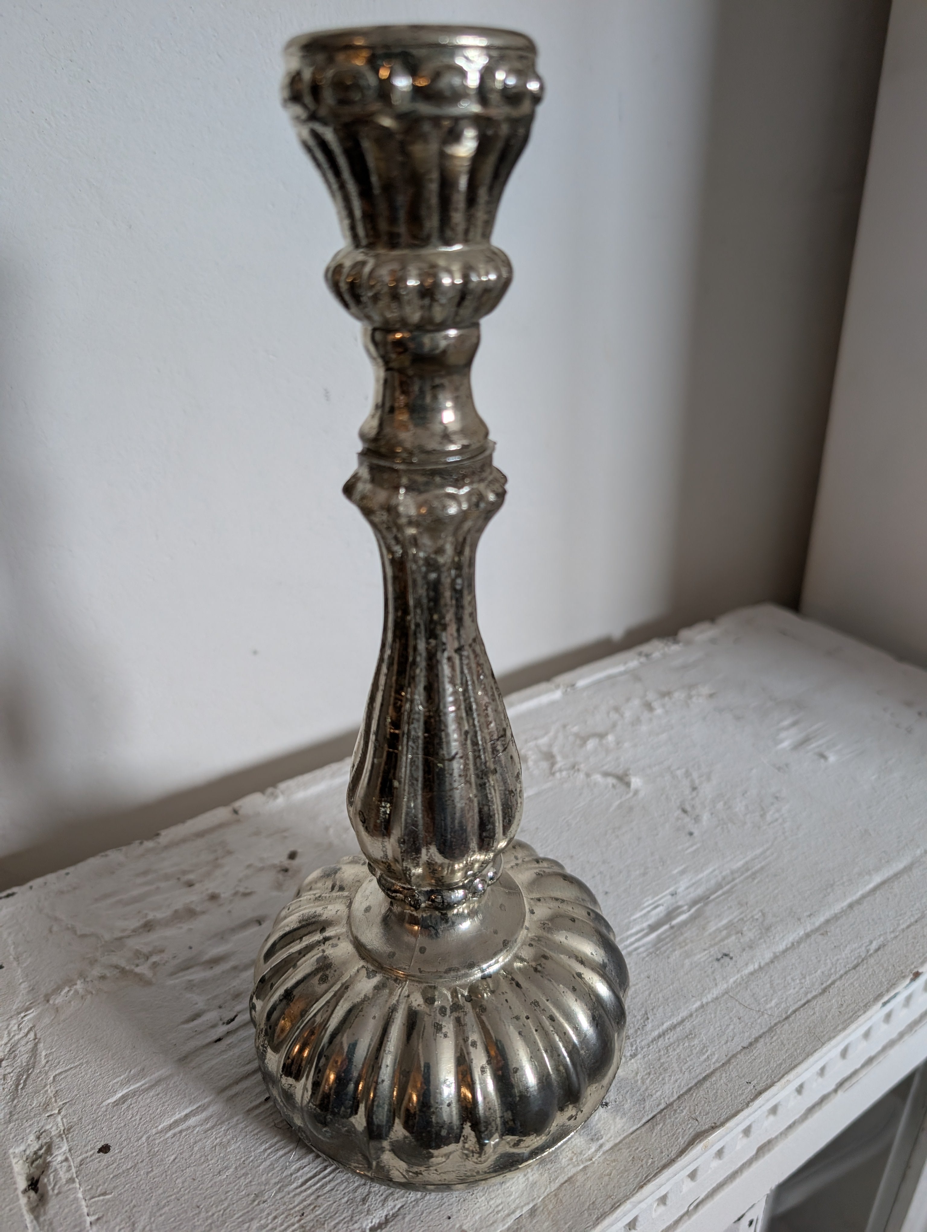 Elegant Glass Candlestick Holder