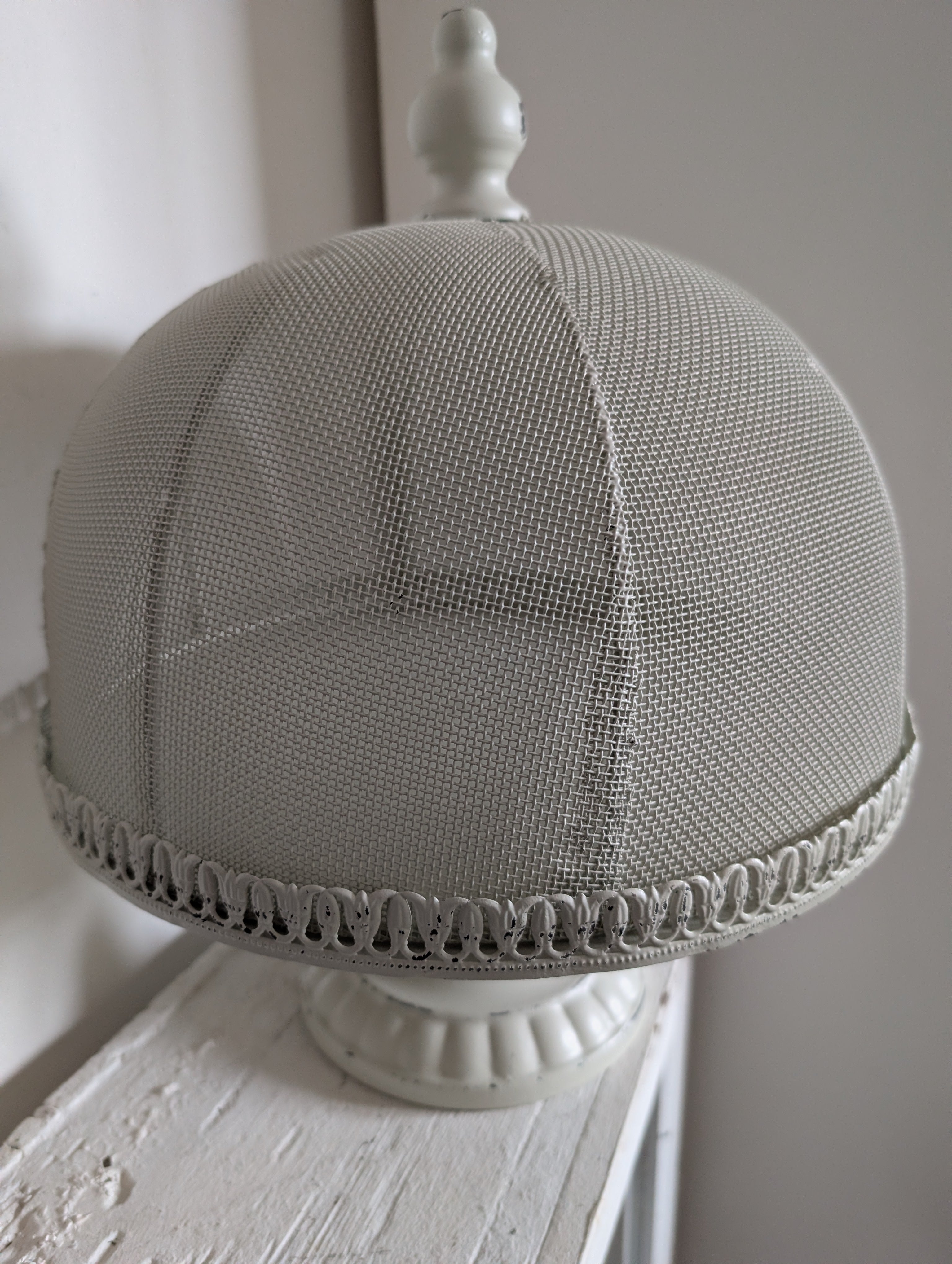 Shabby Chic Wire Cloche With Base