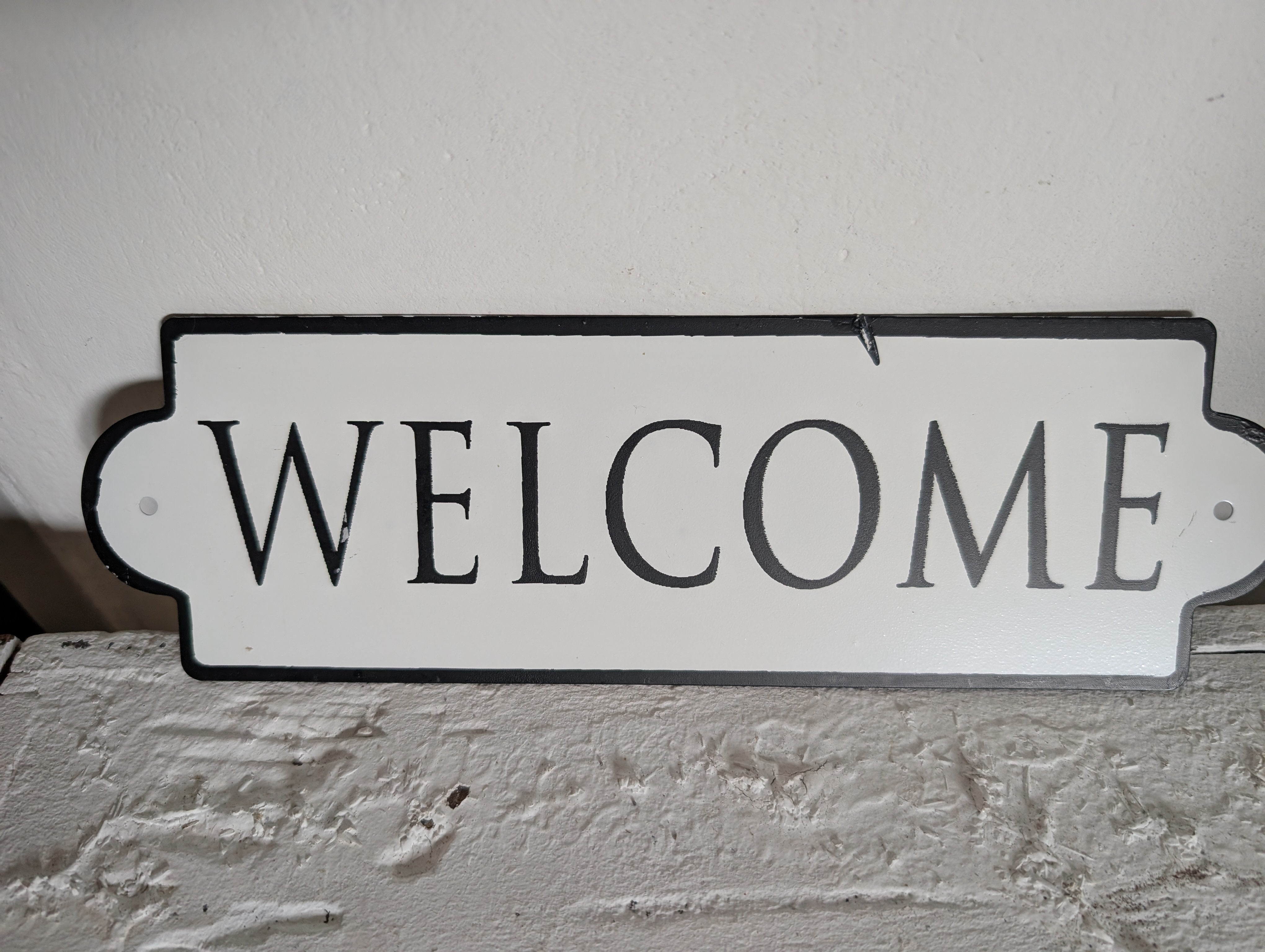 House Sign Welcome Metal
