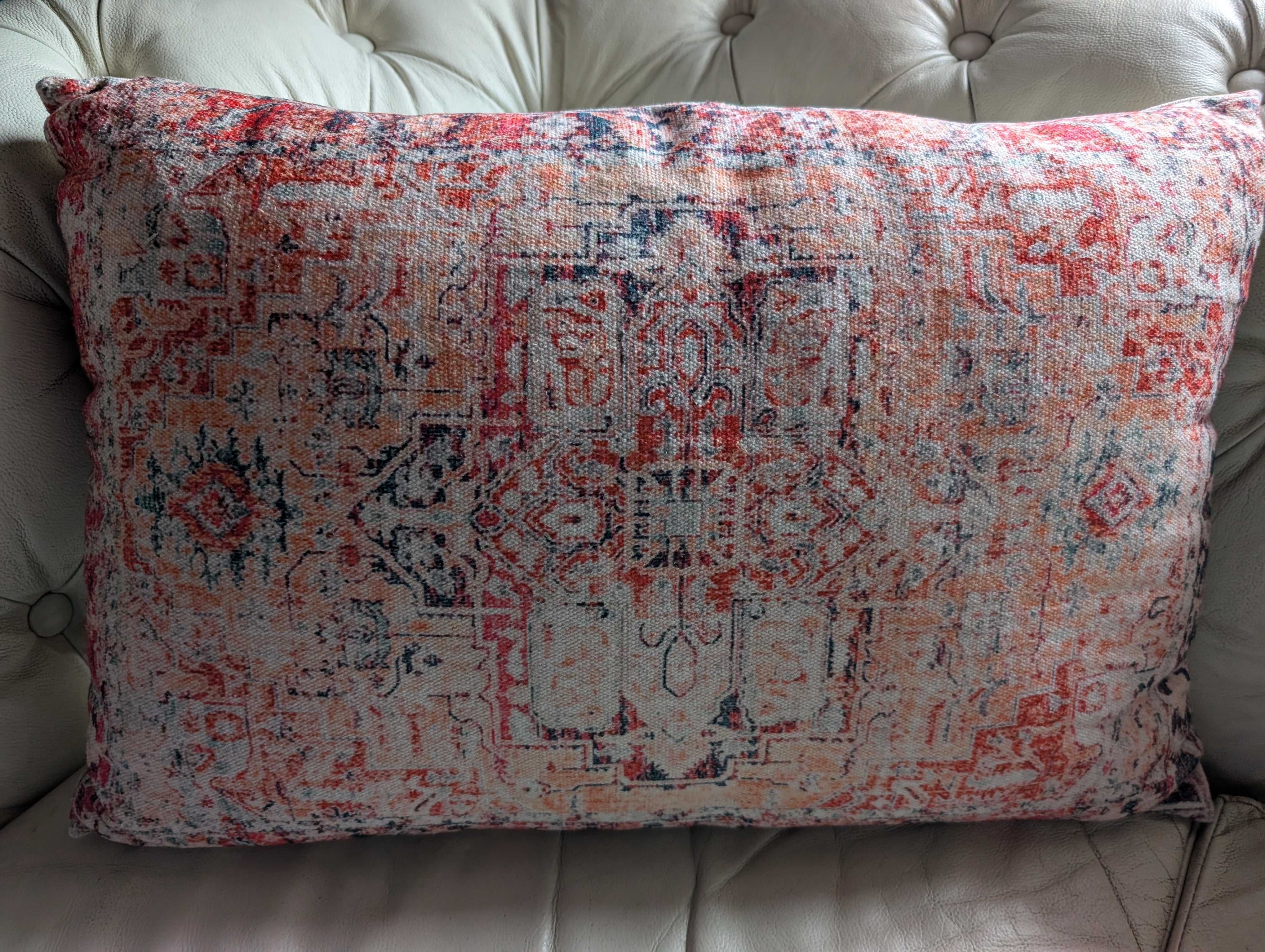 Distressed Style Filled Lumbar Cushion