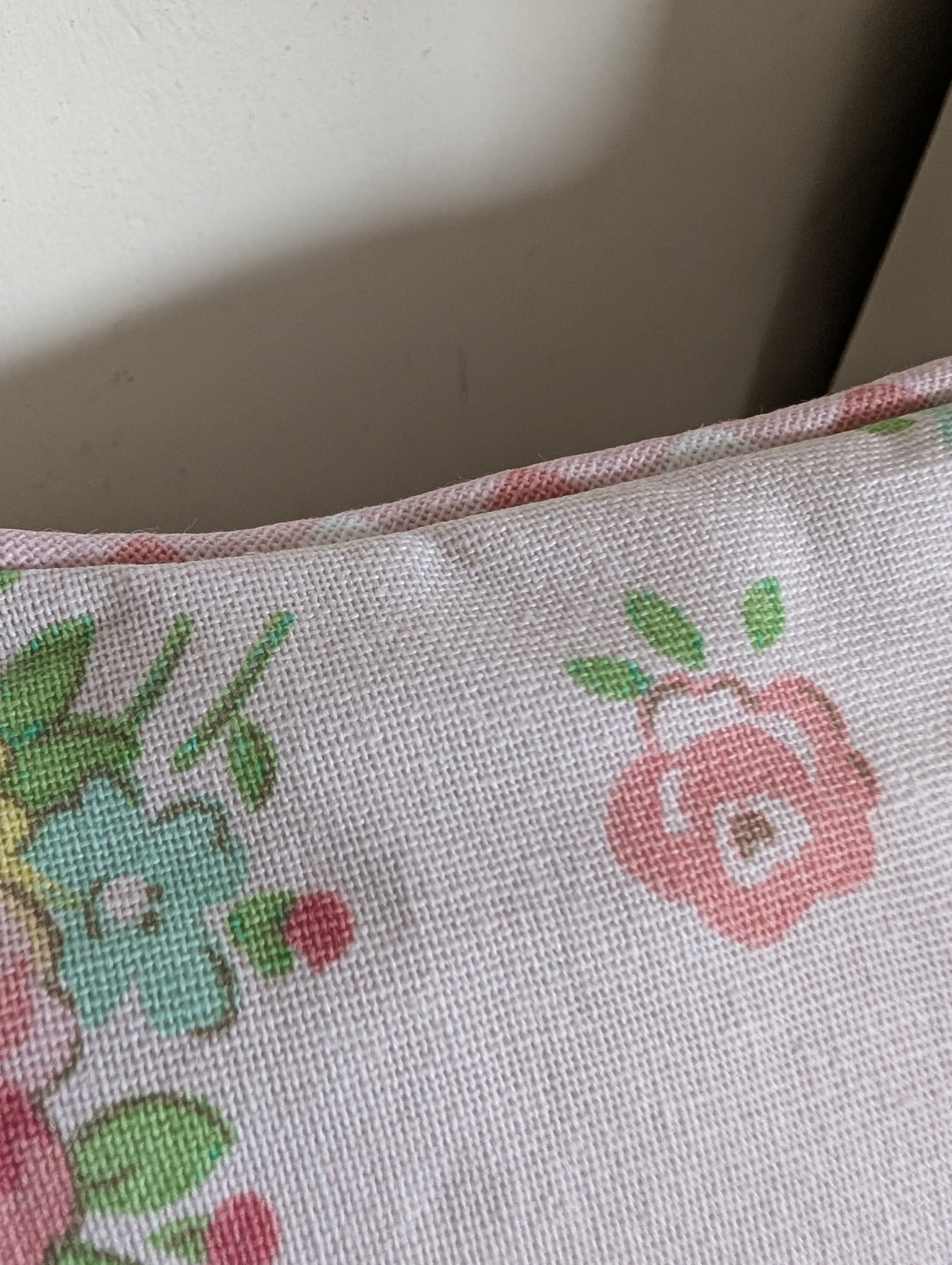Shabby Chic Floral Cotton Cushion - Vintage Country Rose Pillow