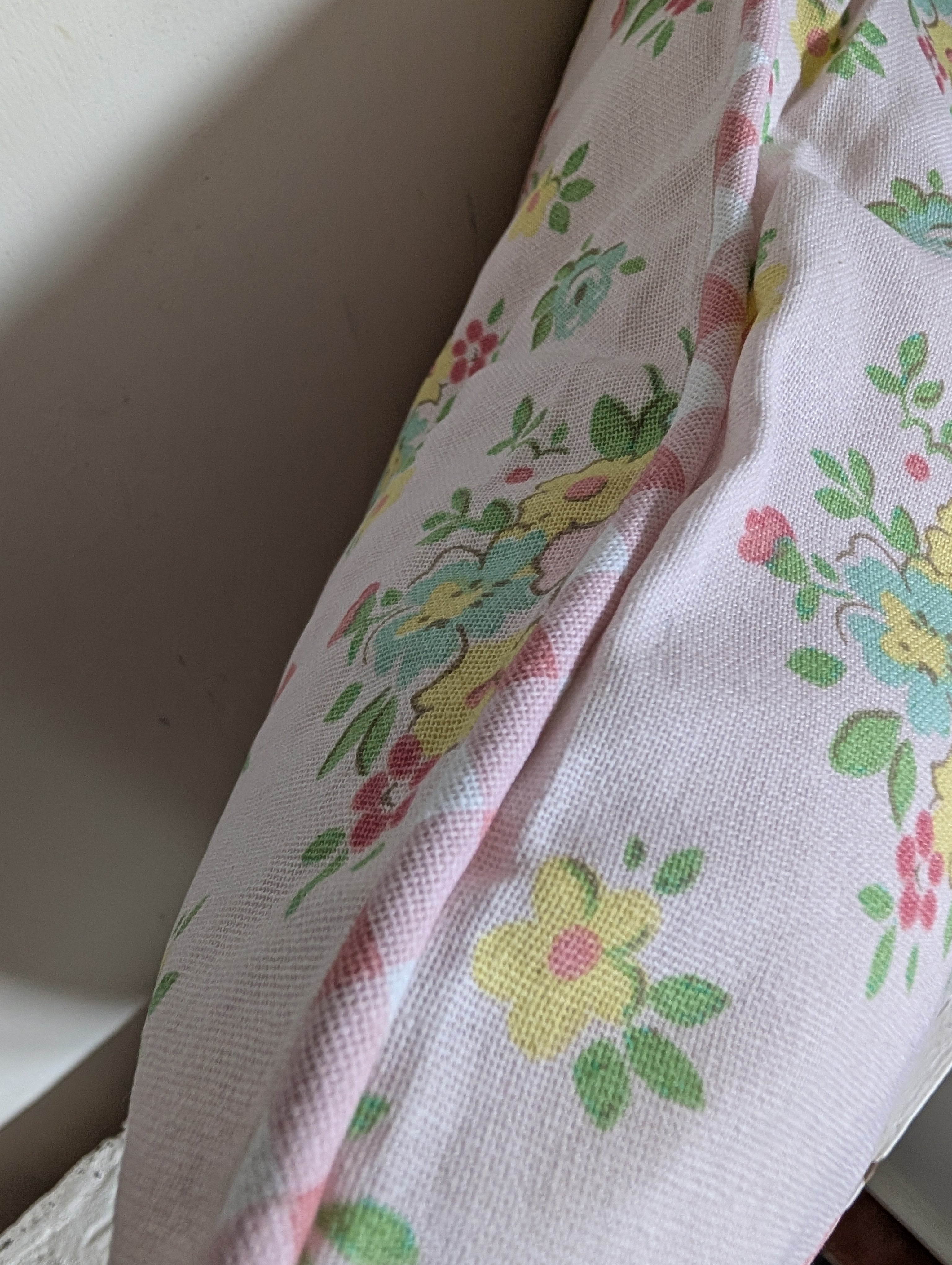 Shabby Chic Floral Cotton Cushion - Vintage Country Rose Pillow