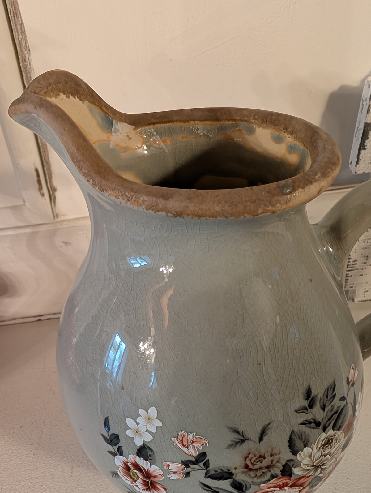 Vintage Ceramic Floral Jug Vase