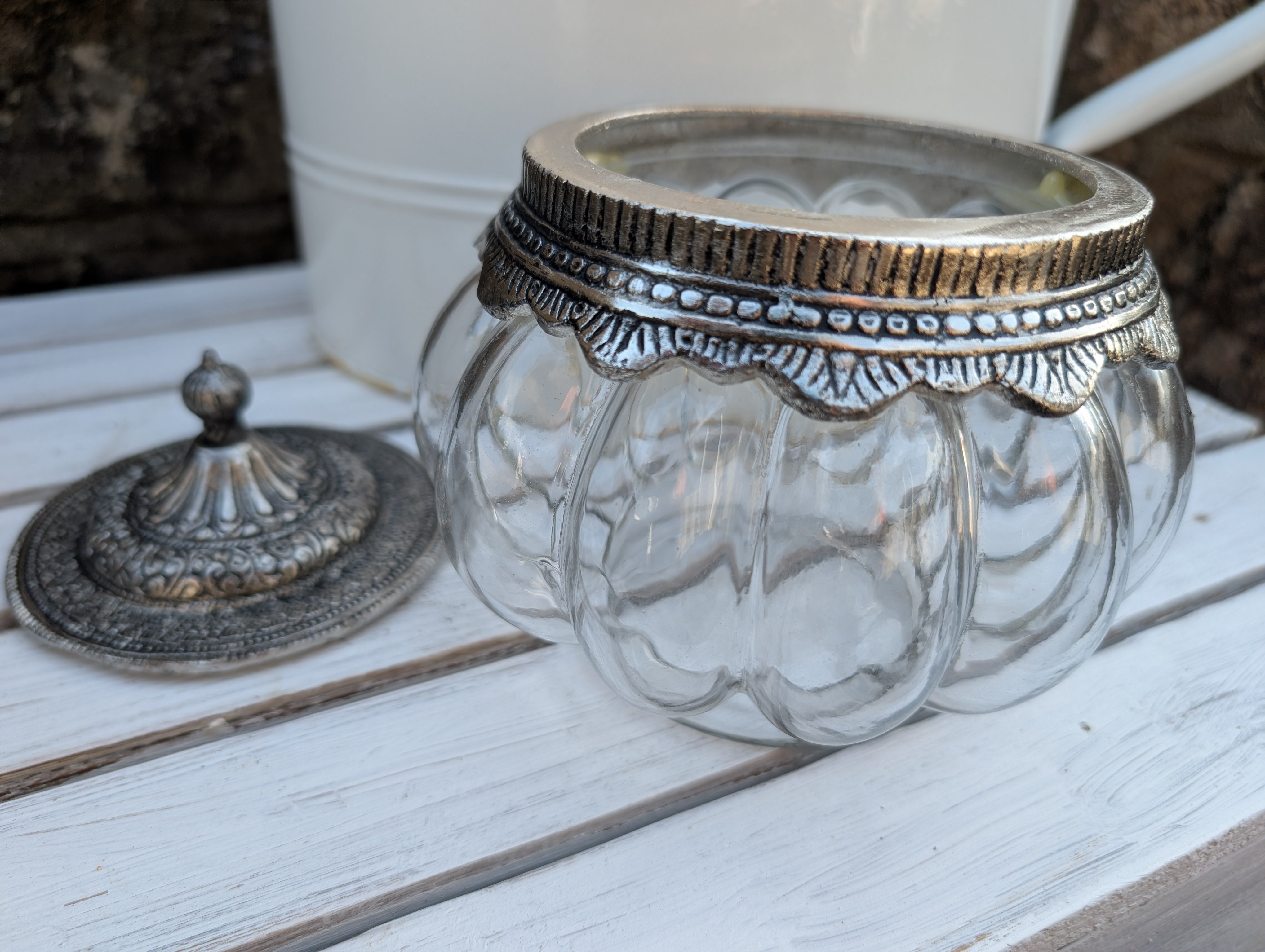 Decorative Glass Jar With Lids