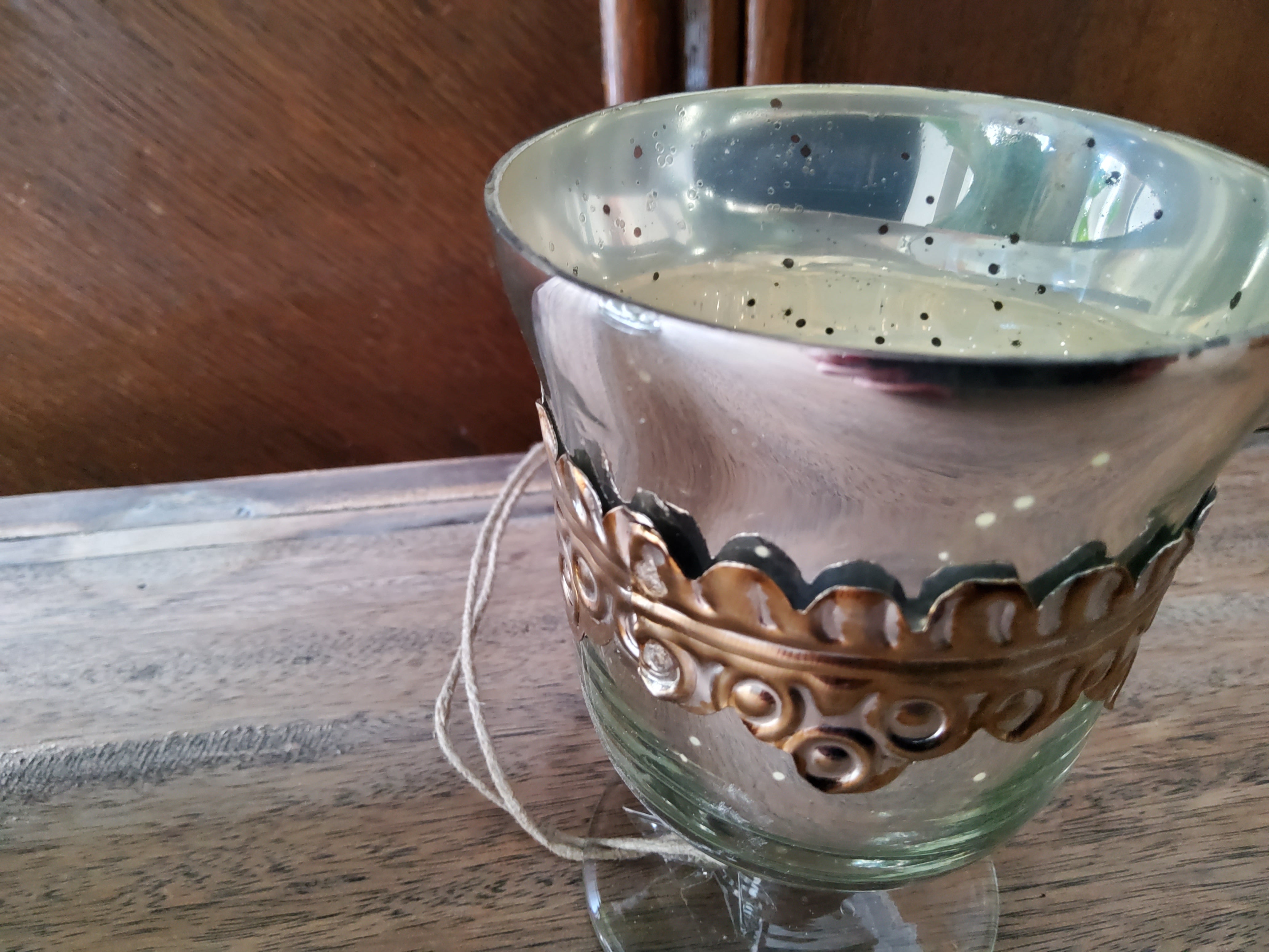 Tealight Holder Mercury Glass Chalice