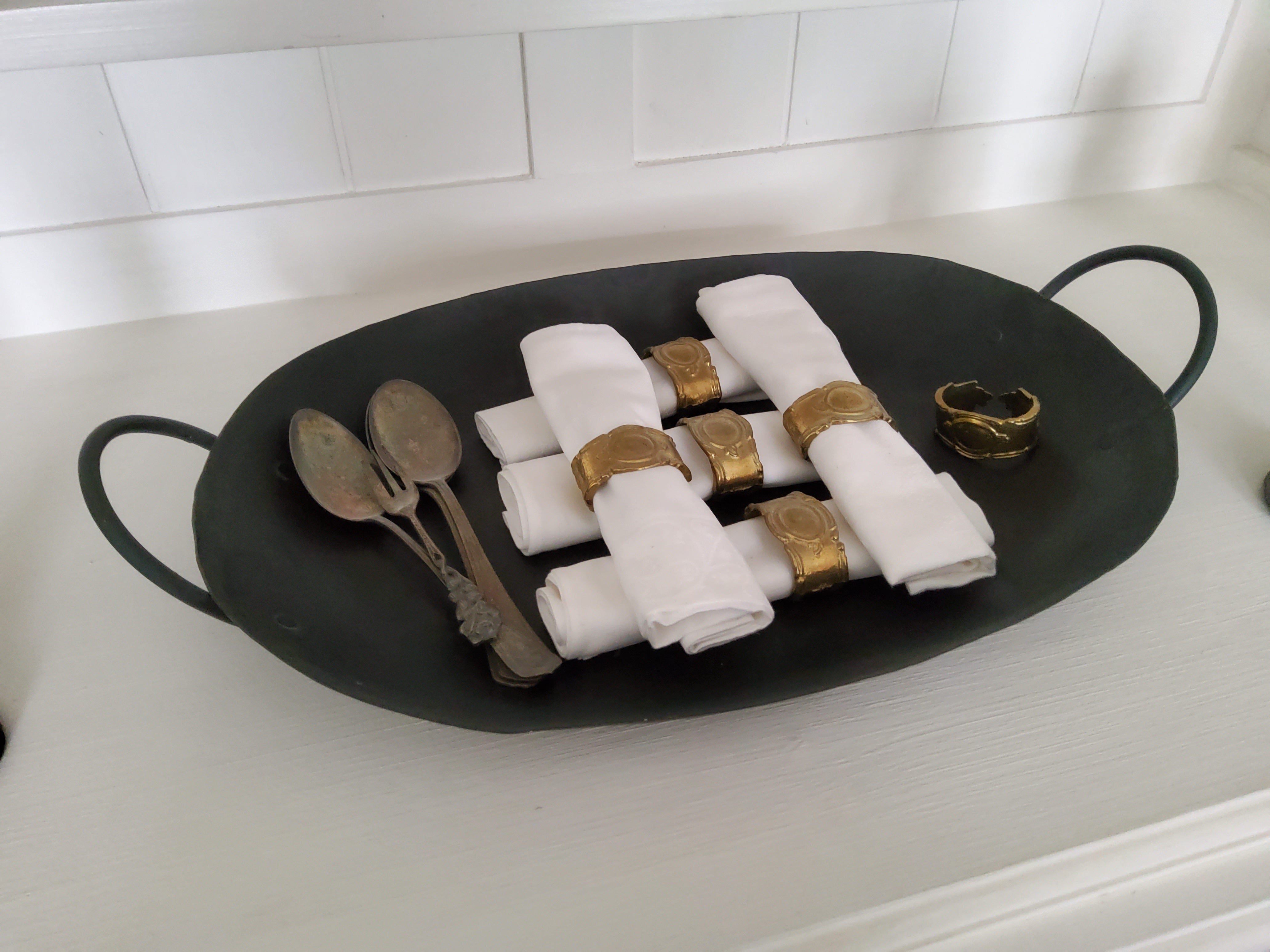 Cast Iron Serving Tray Antic
