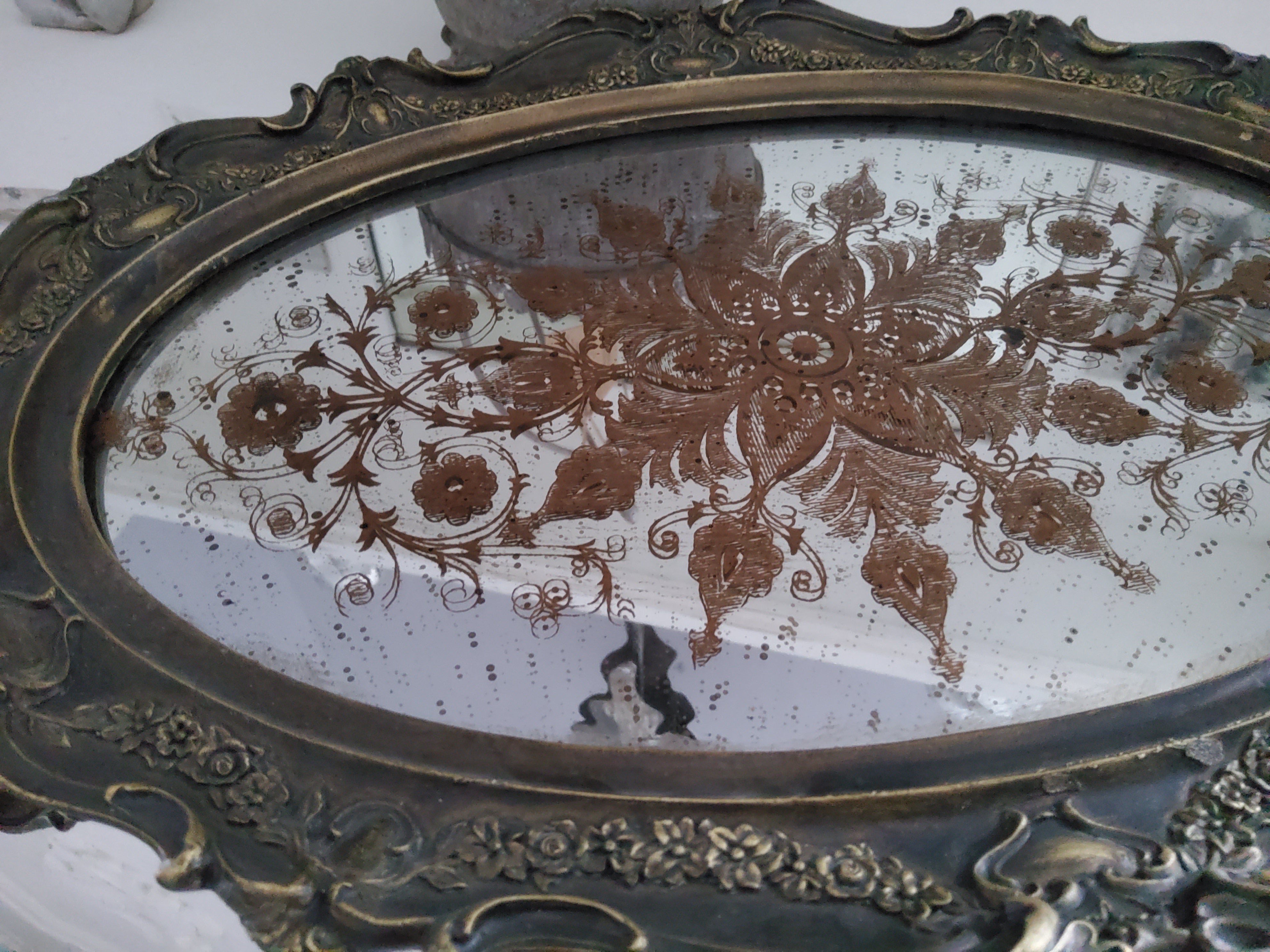 Mirrored Vanity Tray Vintage