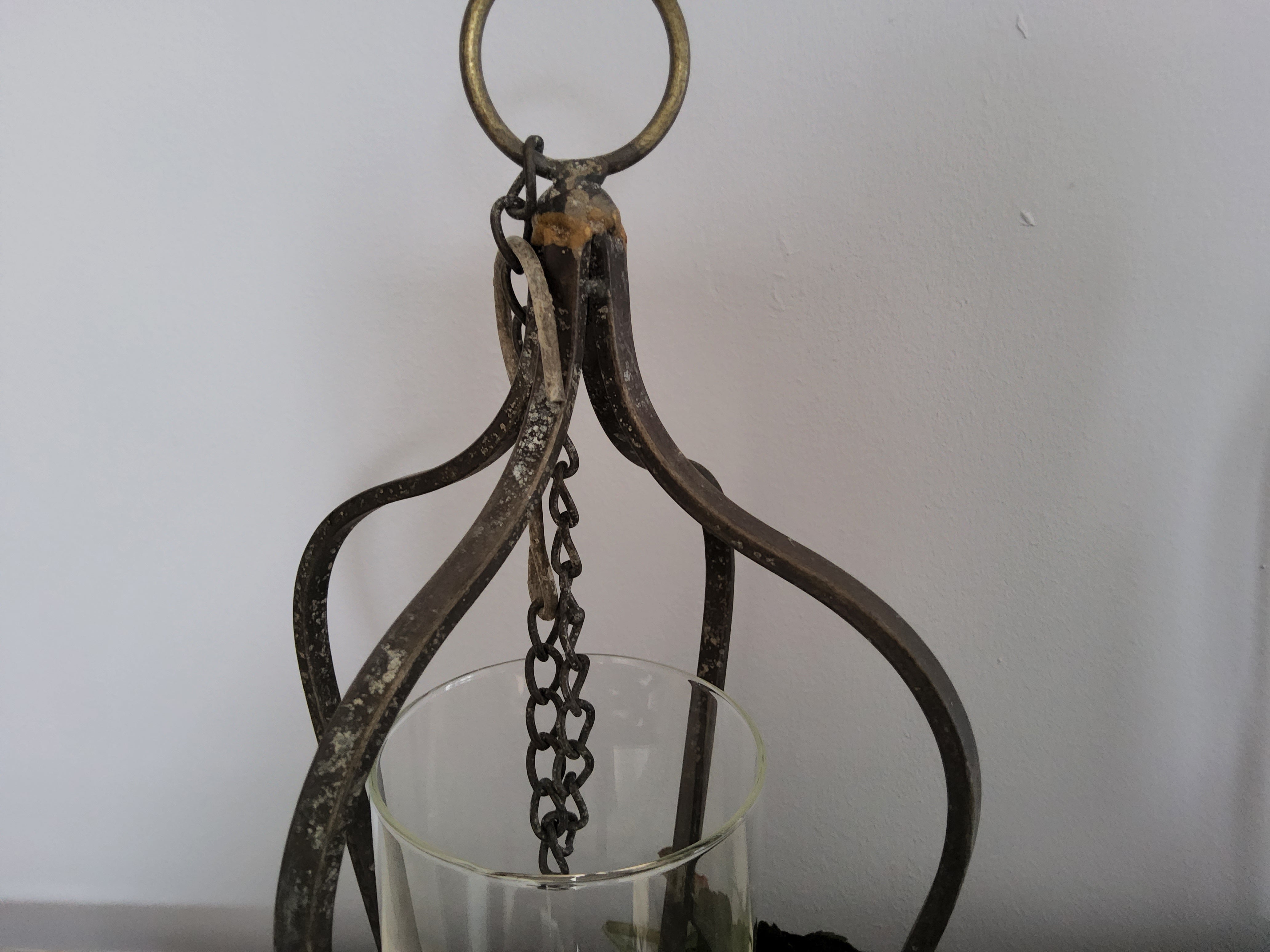 Garden Lantern Metal Grey