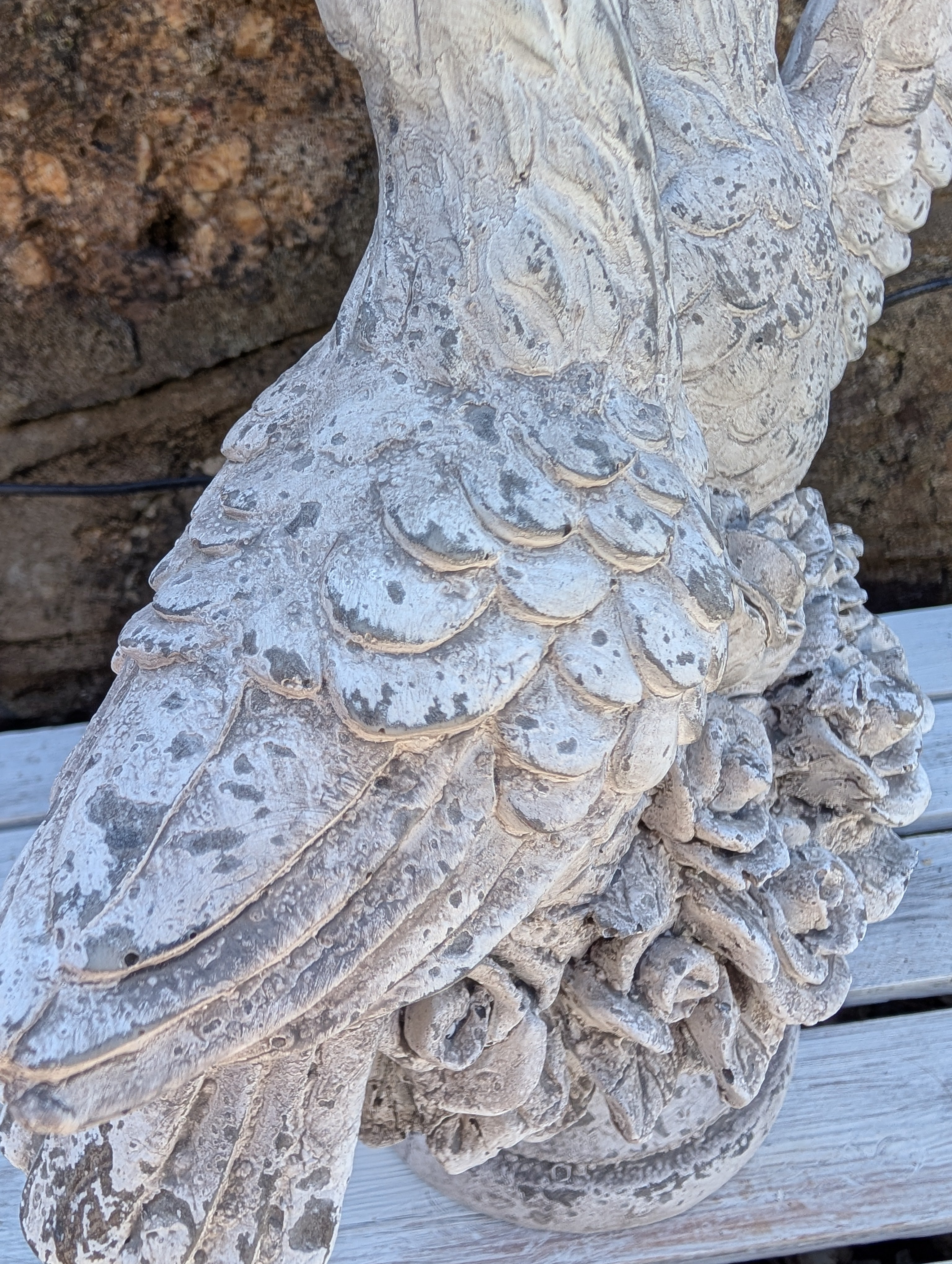 Romantic Shabby Chic Faux Stone Dove Ornament