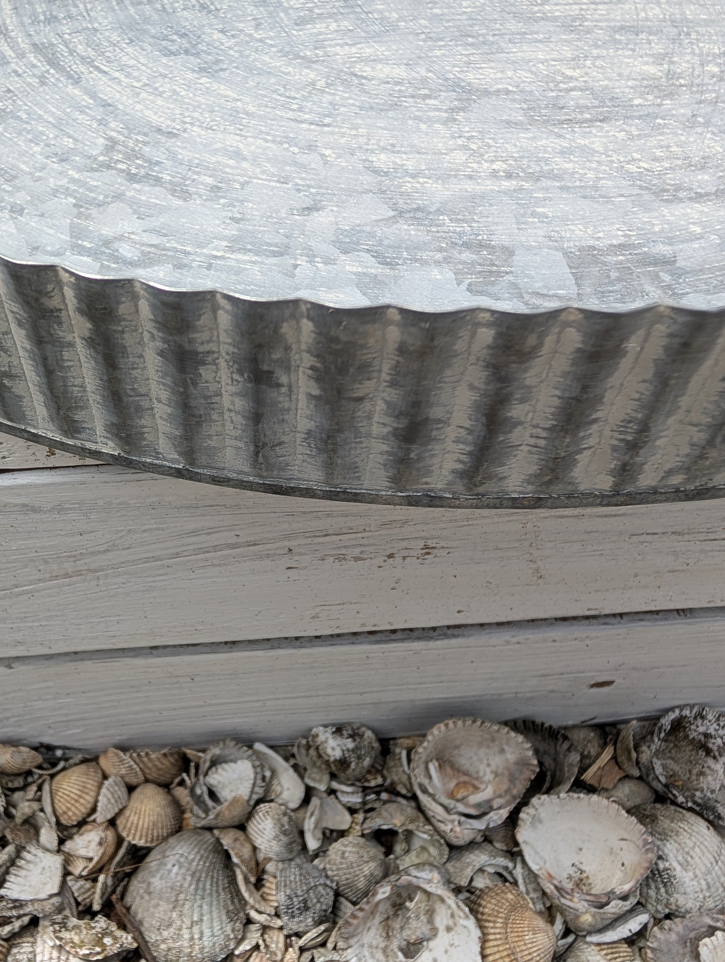 Vintage Zinc Tray Grey