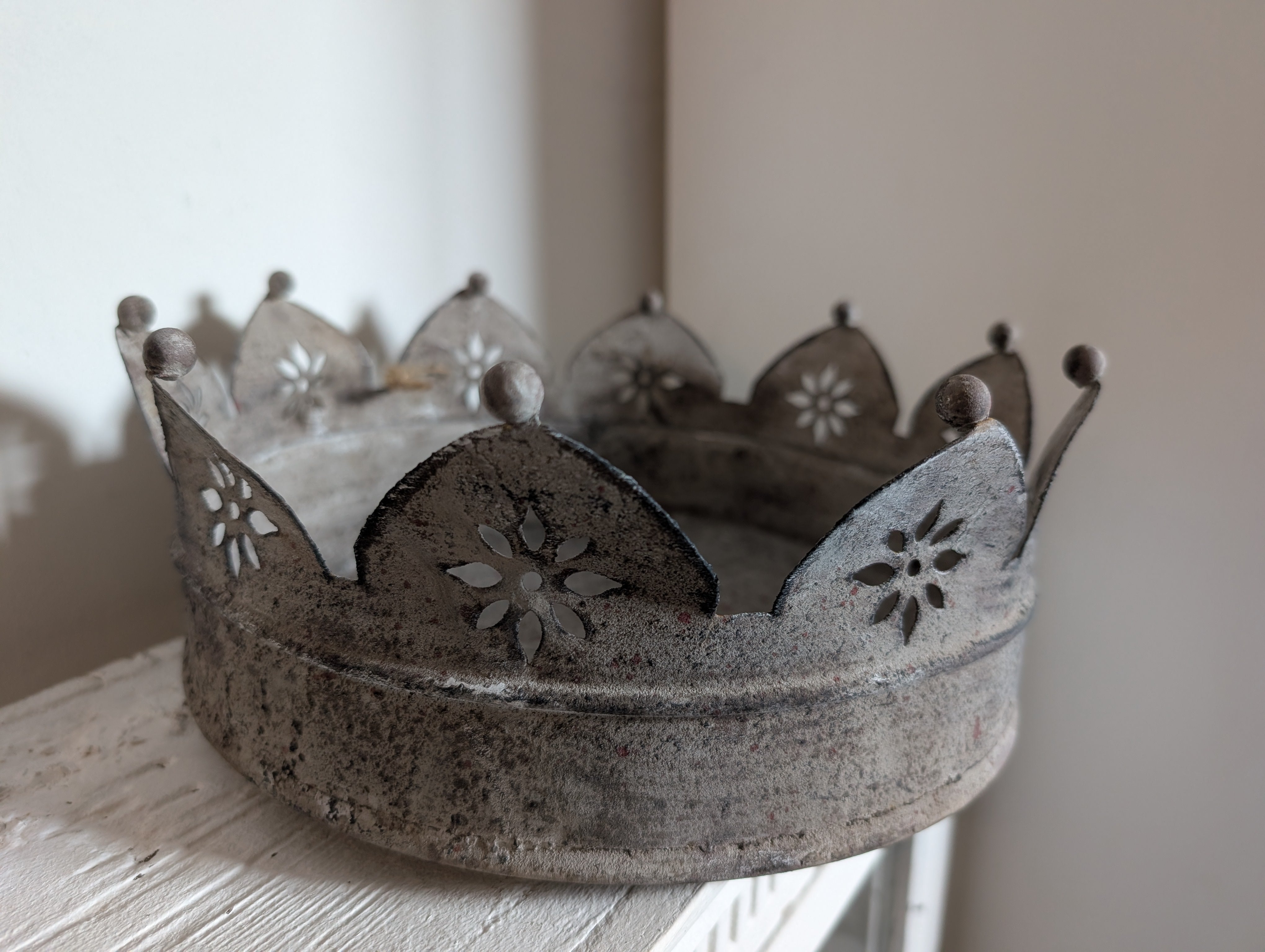 Vintage Rustic Metal Crown