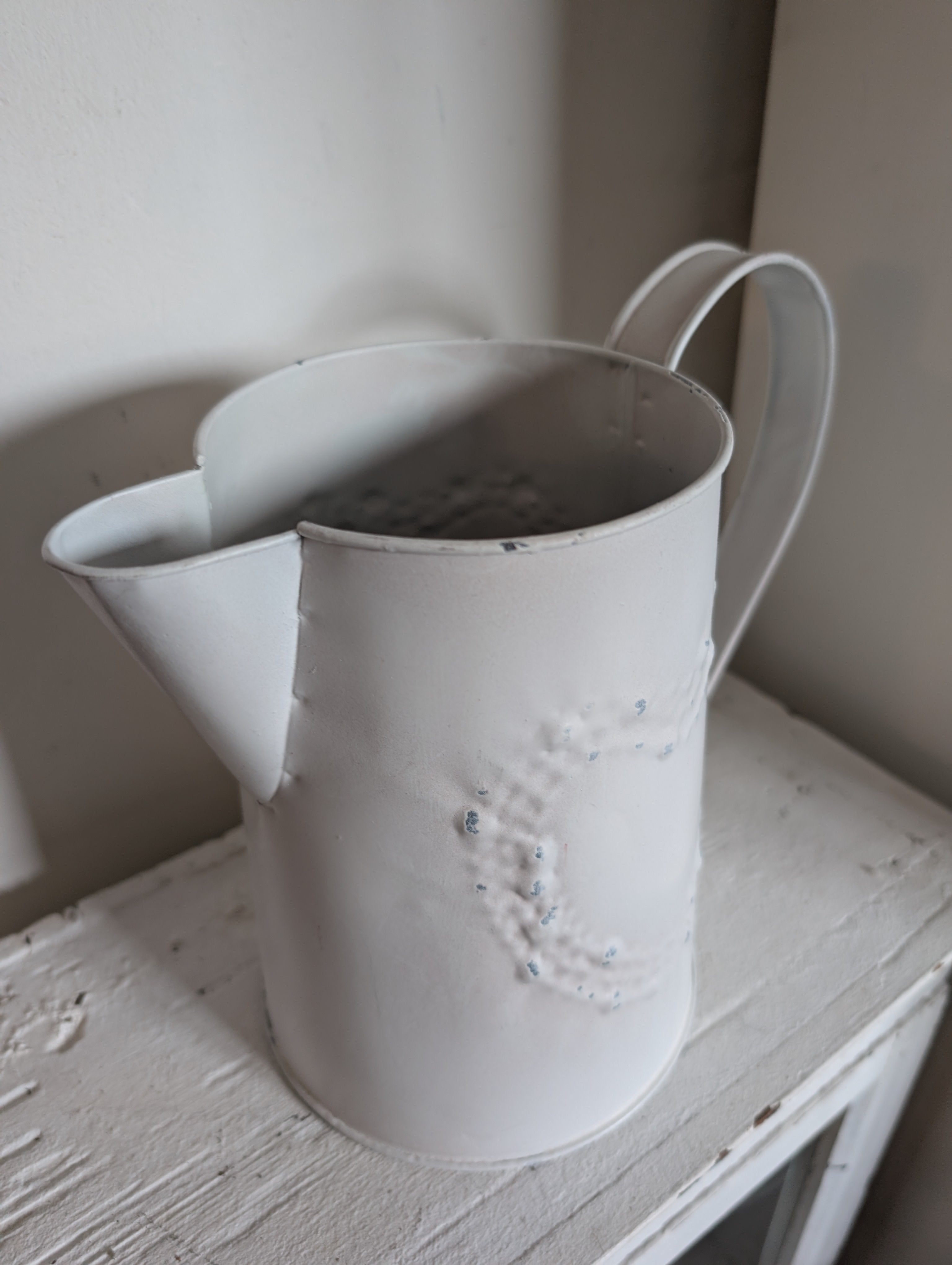 Shabby Chic Metal Pitcher