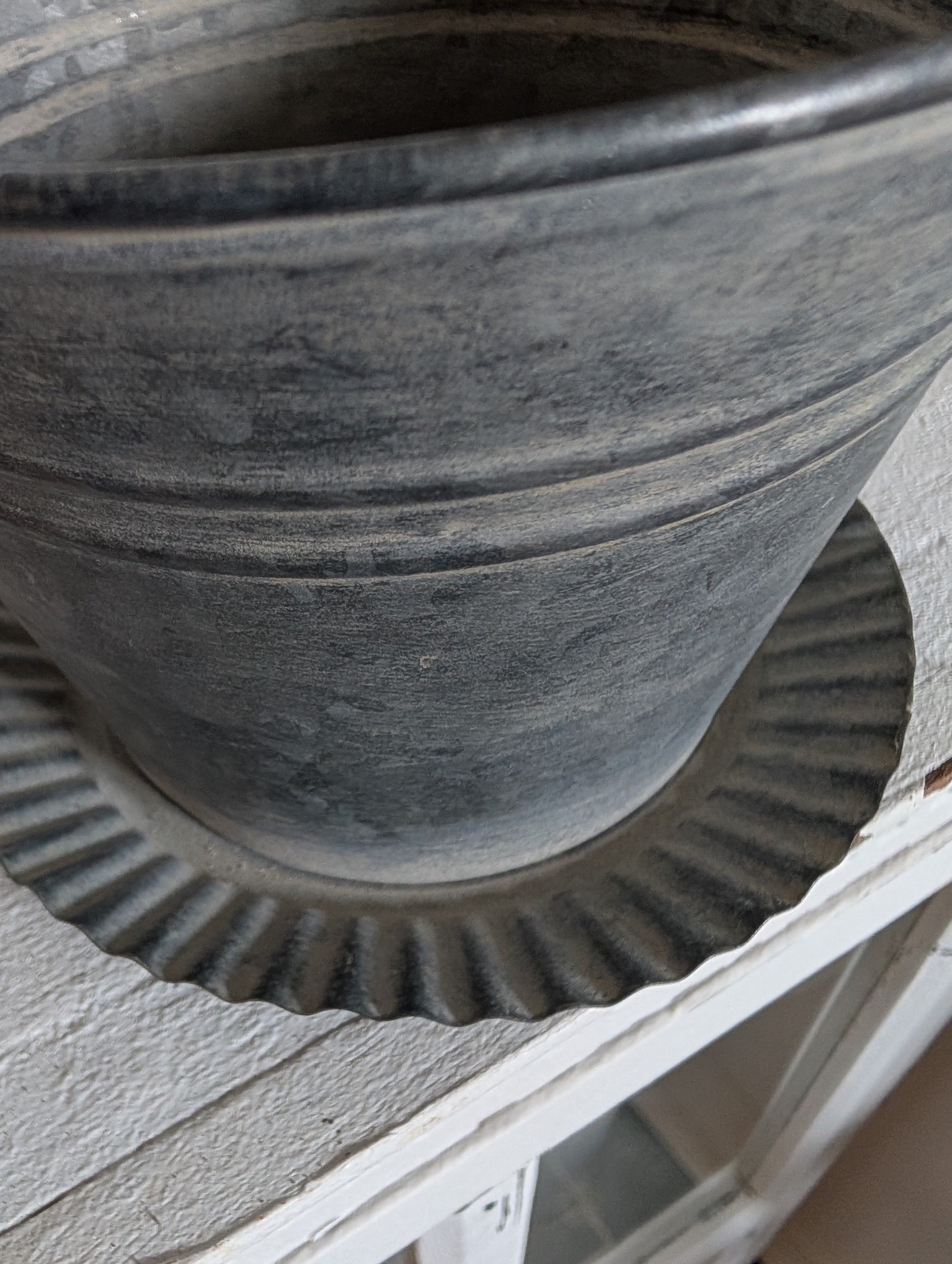 Zinc  Teacup Planter