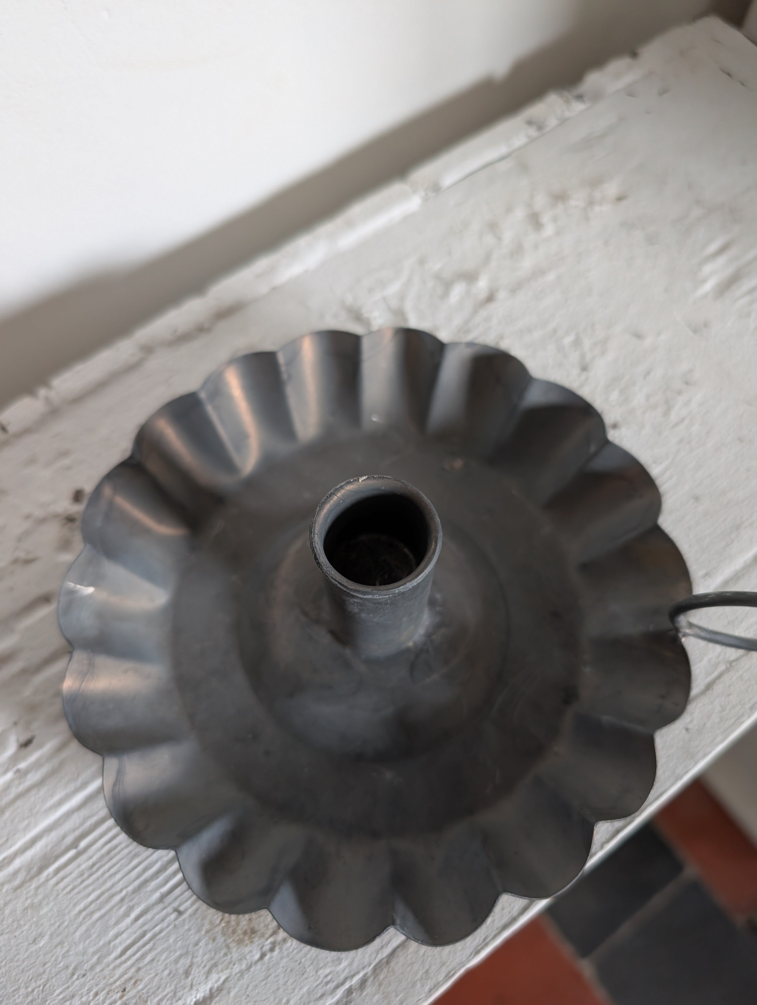 Vintage Chamberstick Zinc
