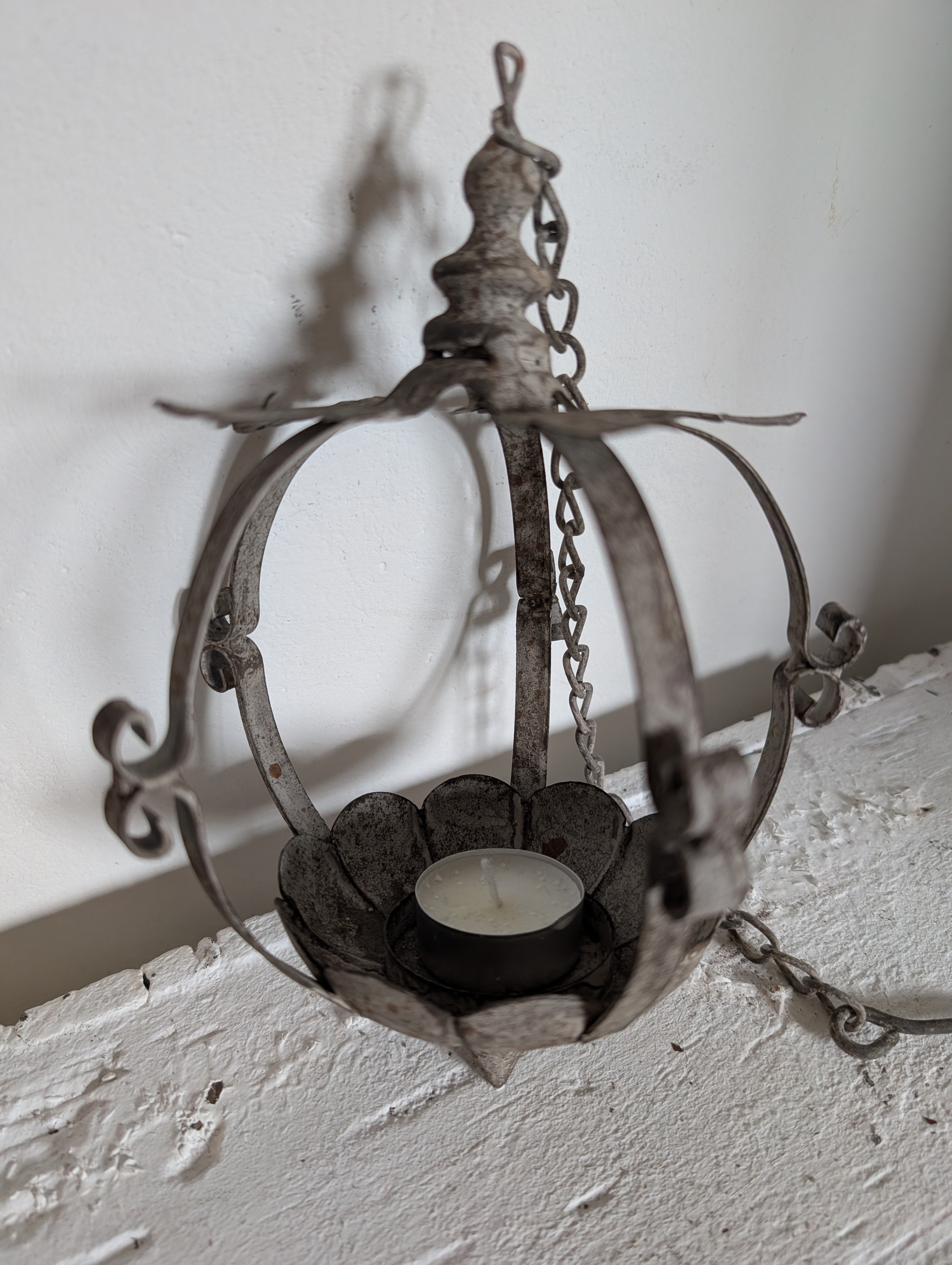 Vintage Hanging Globe Metal