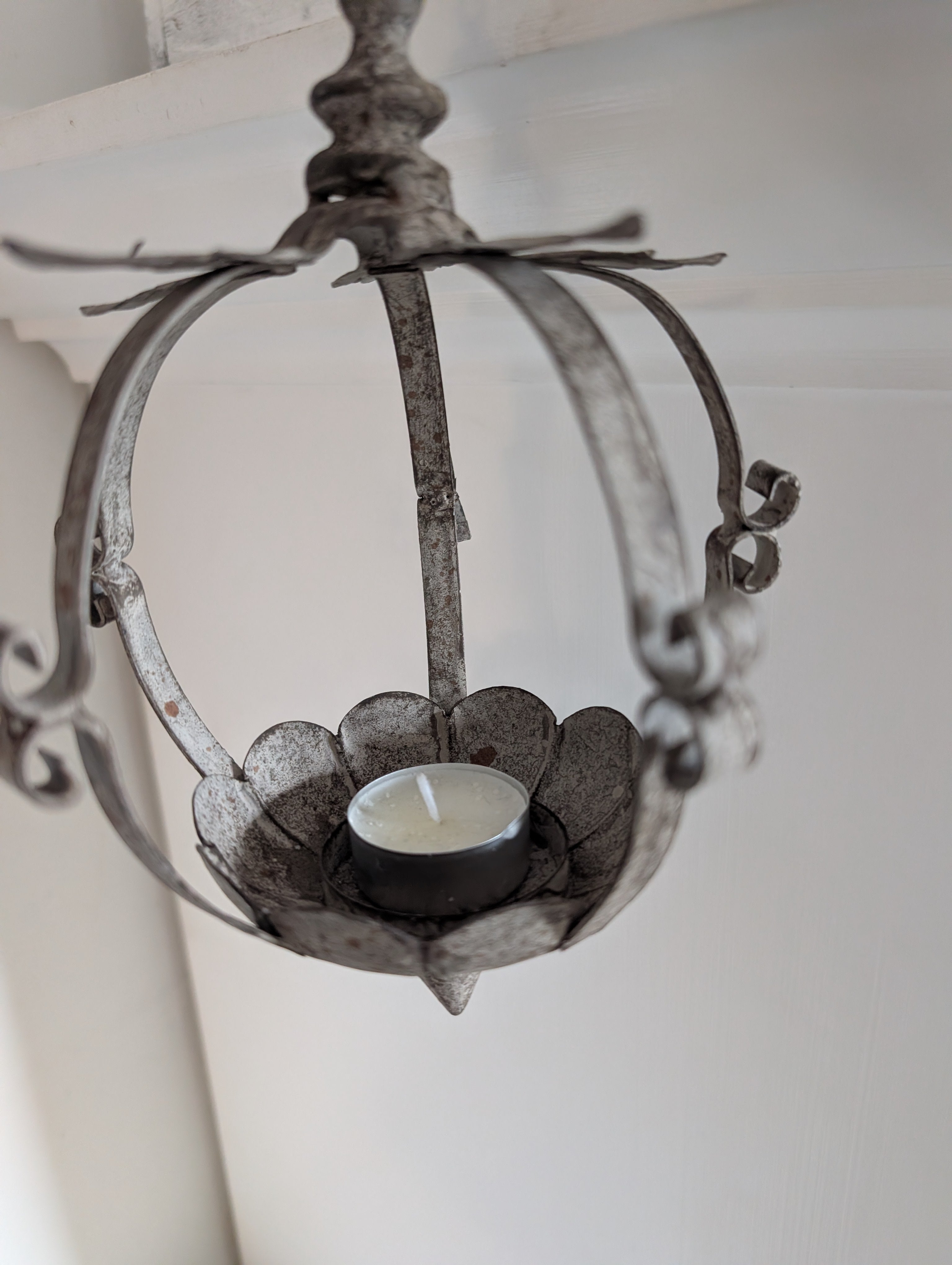 Vintage Hanging Globe Metal