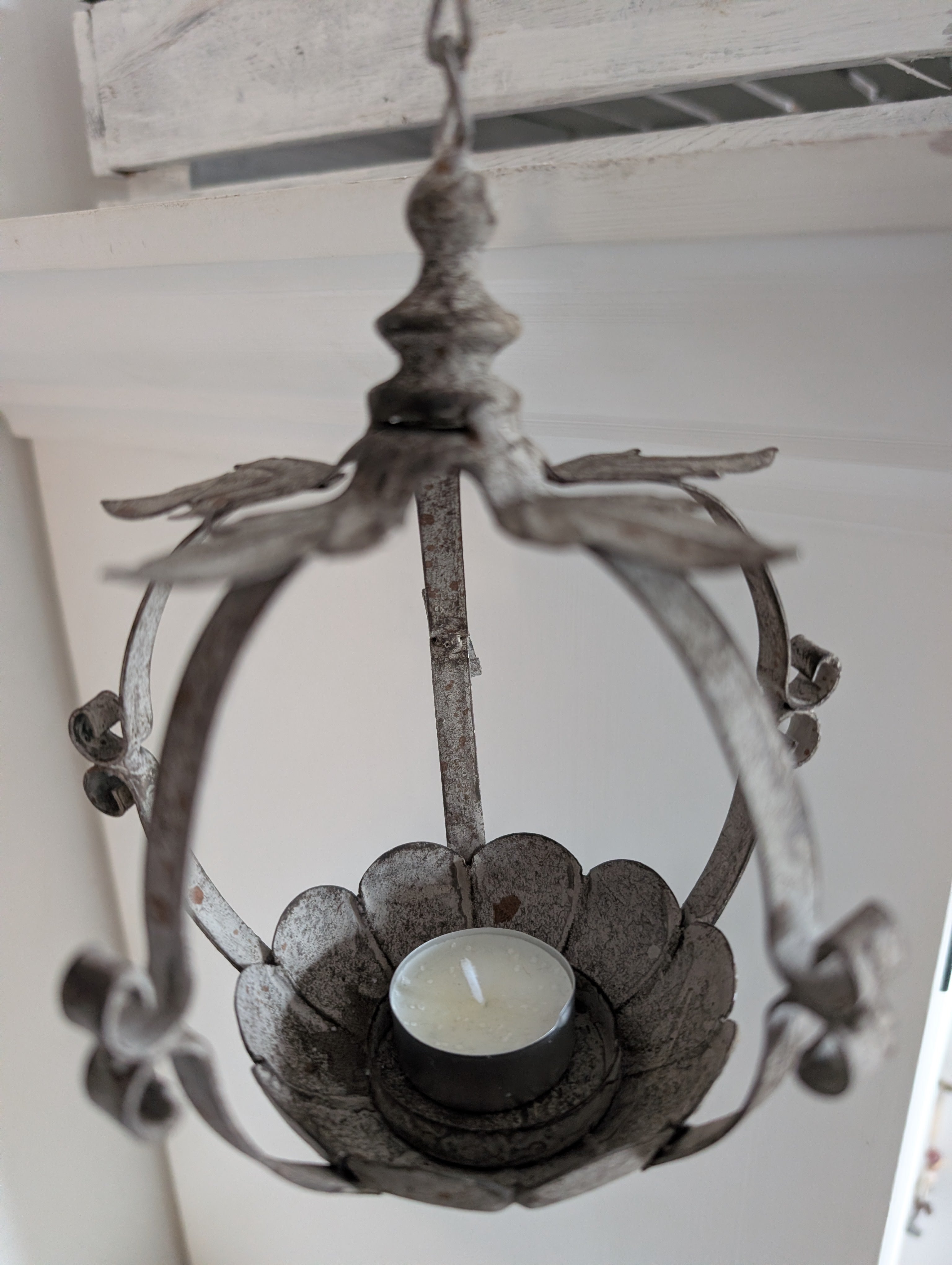 Vintage Hanging Globe Metal