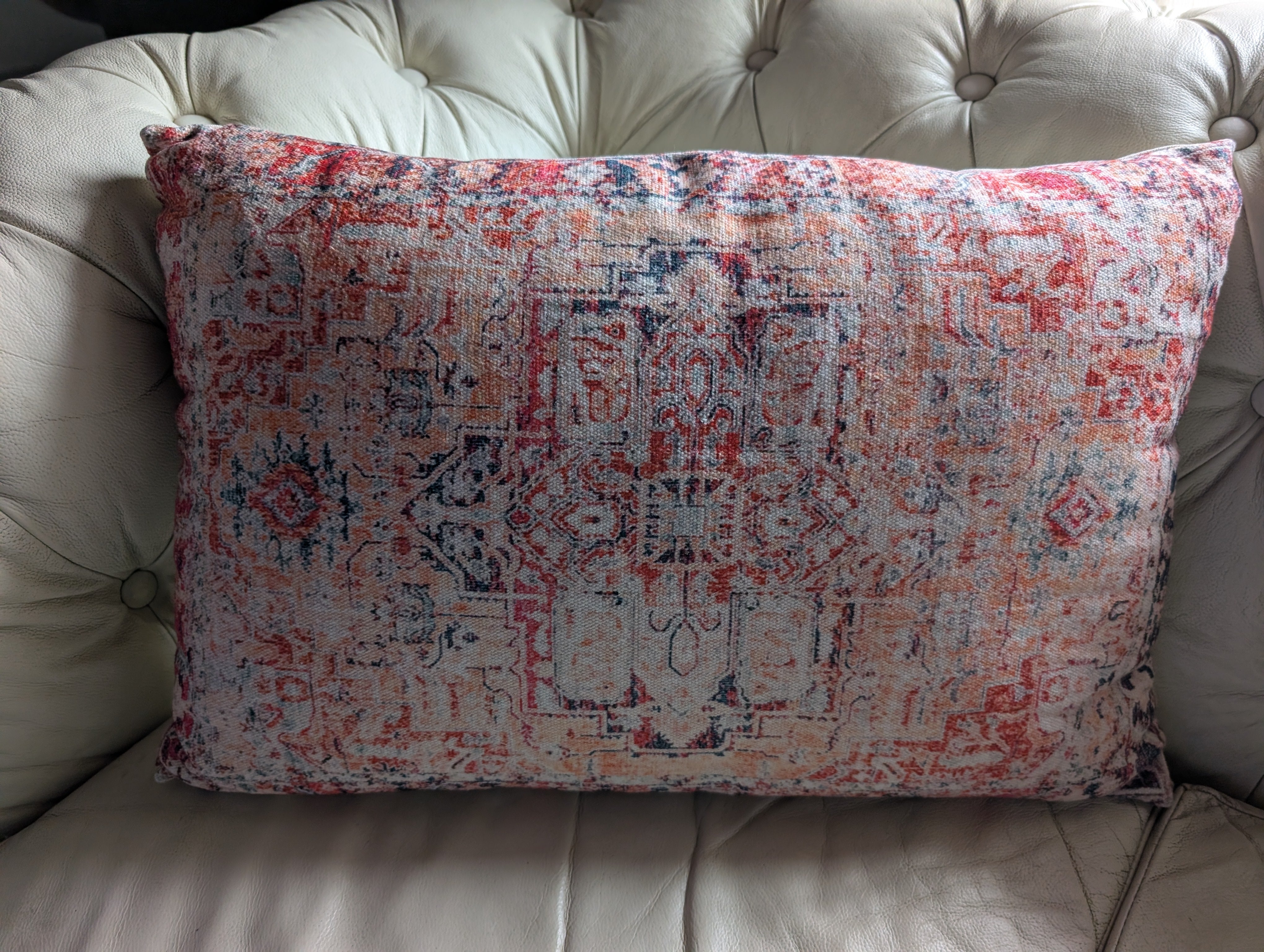 Distressed Style Filled Lumbar Cushion