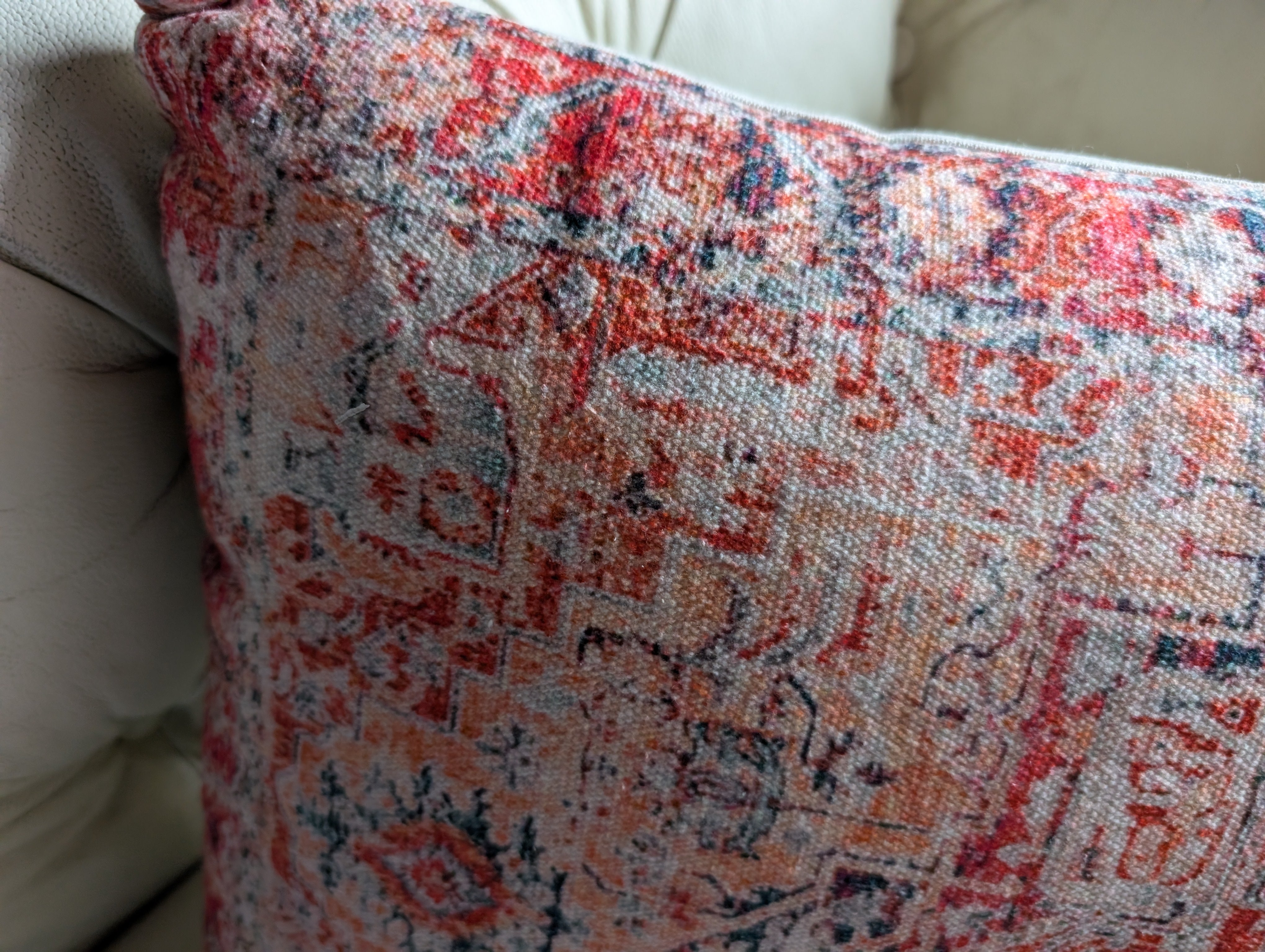 Distressed Style Filled Lumbar Cushion