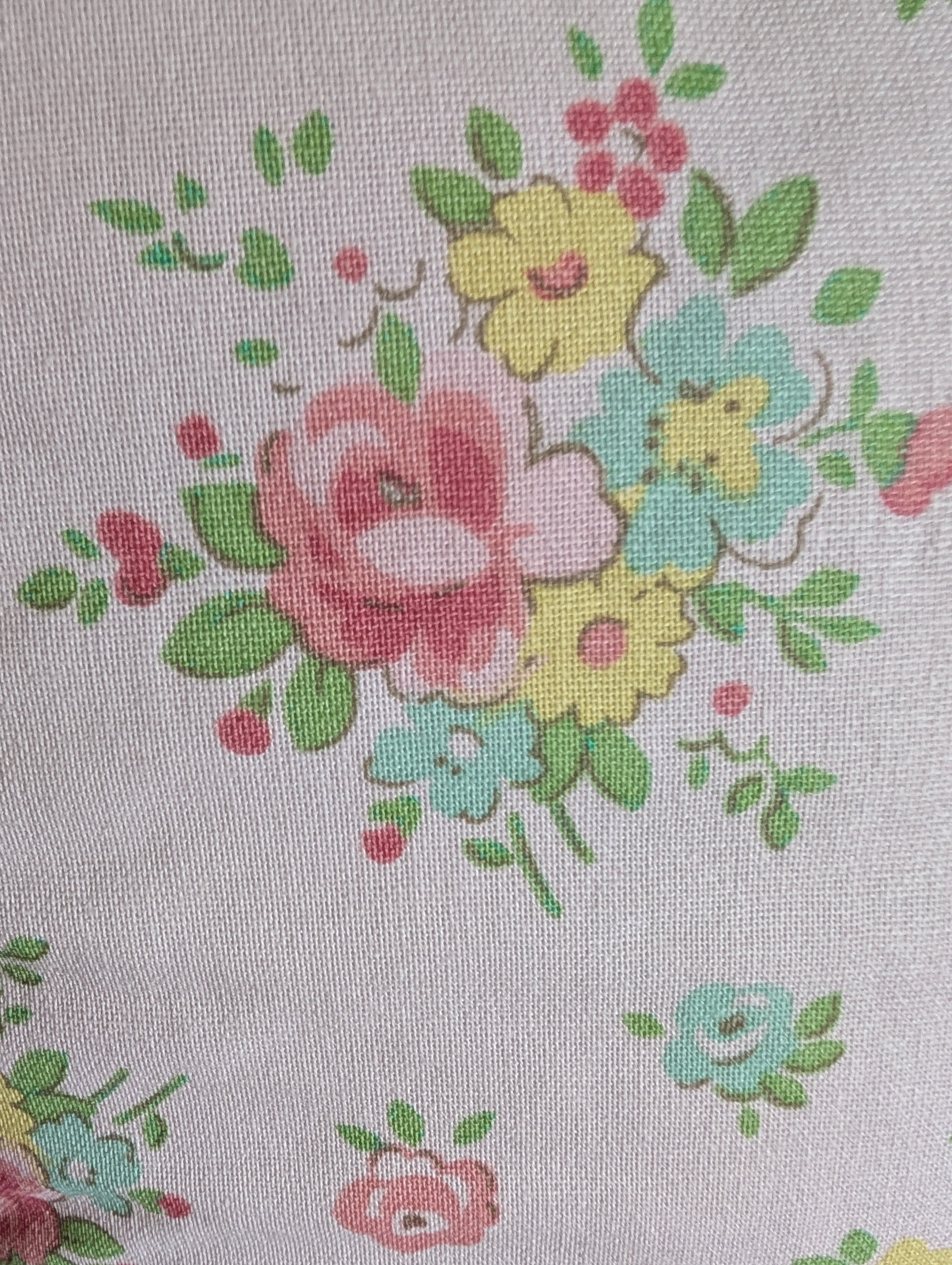 Shabby Chic Floral Cotton Cushion - Vintage Country Rose Pillow