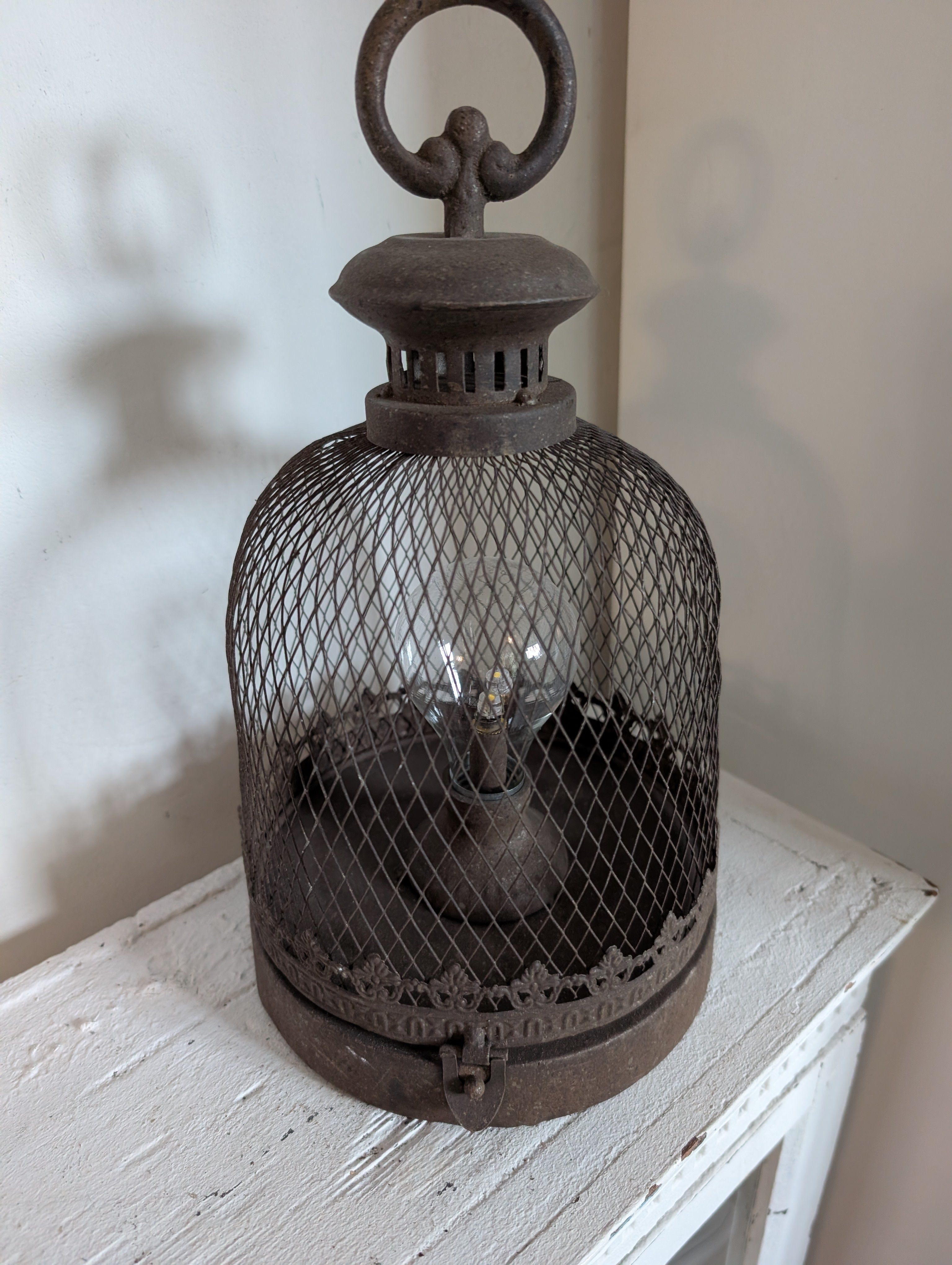 Vintage Battery Lantern Metal