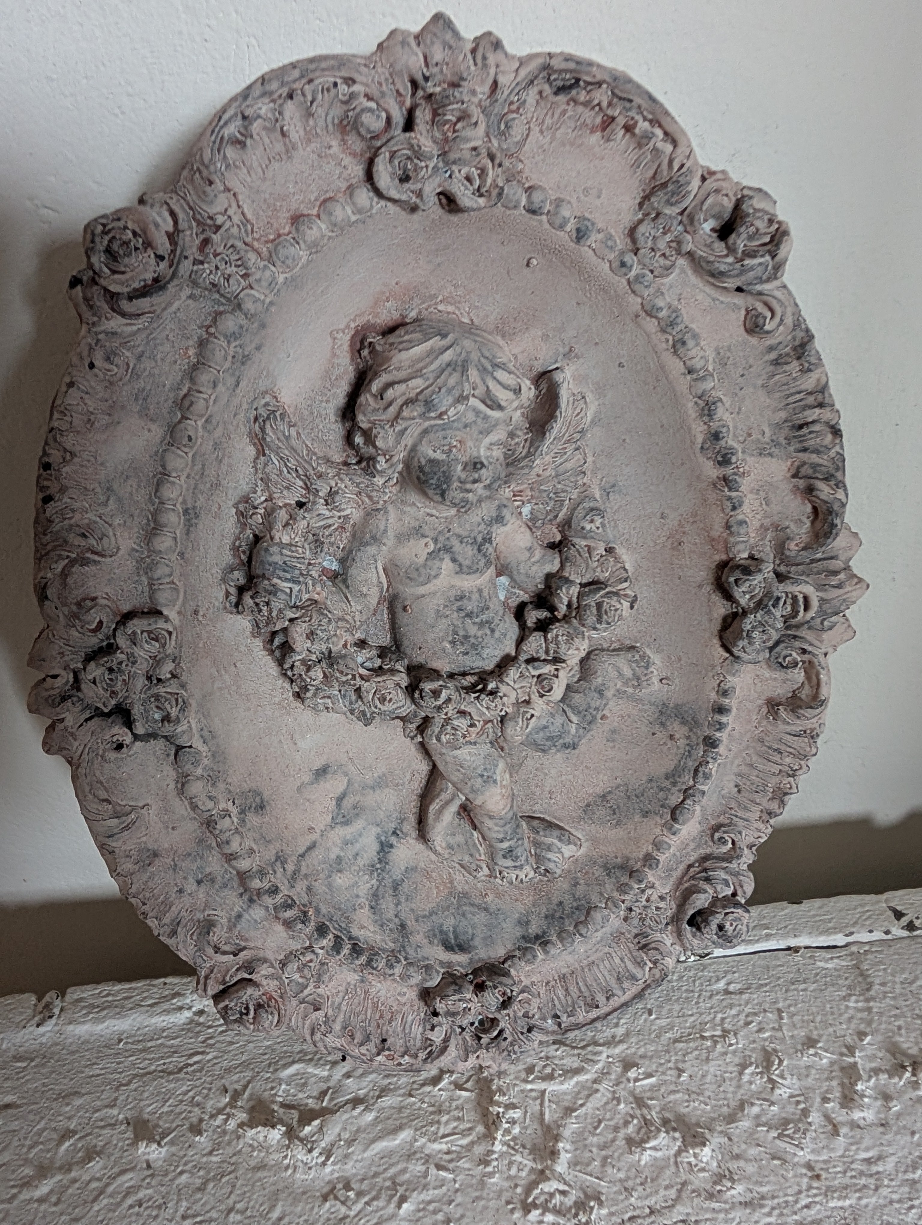 Cherub Wall Relief Angel