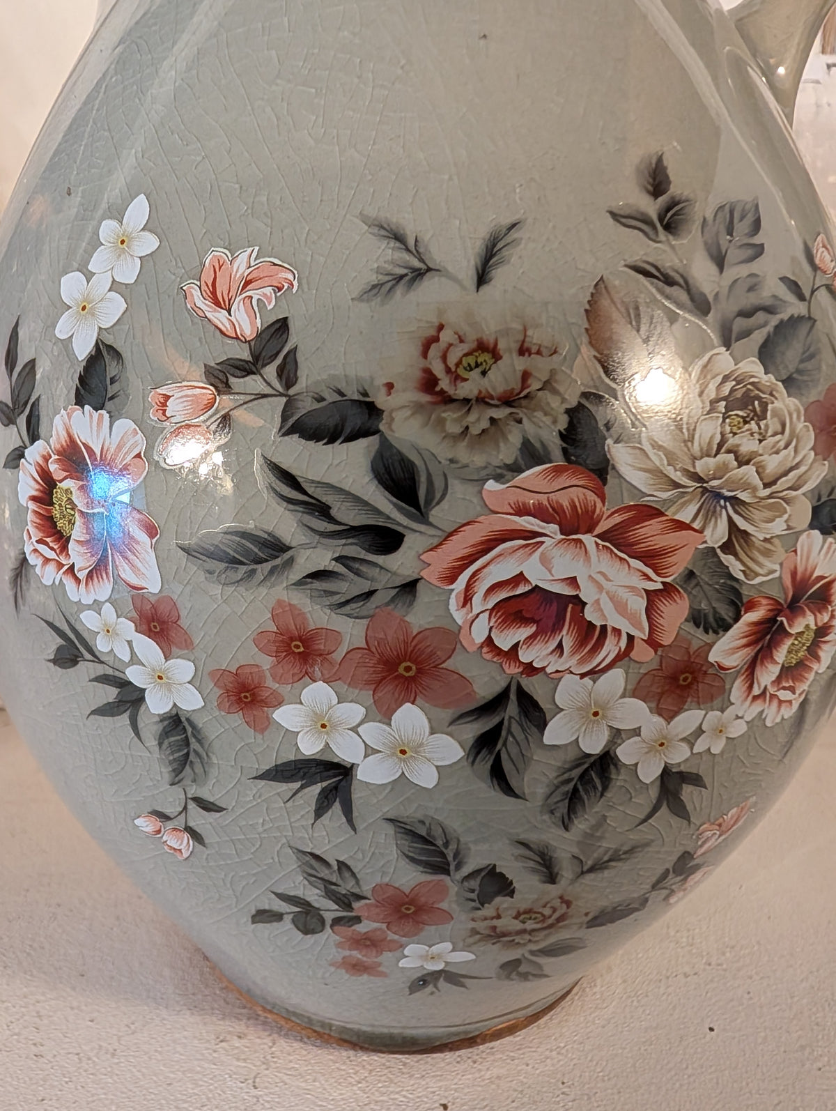 Vintage Ceramic Floral Jug Vase