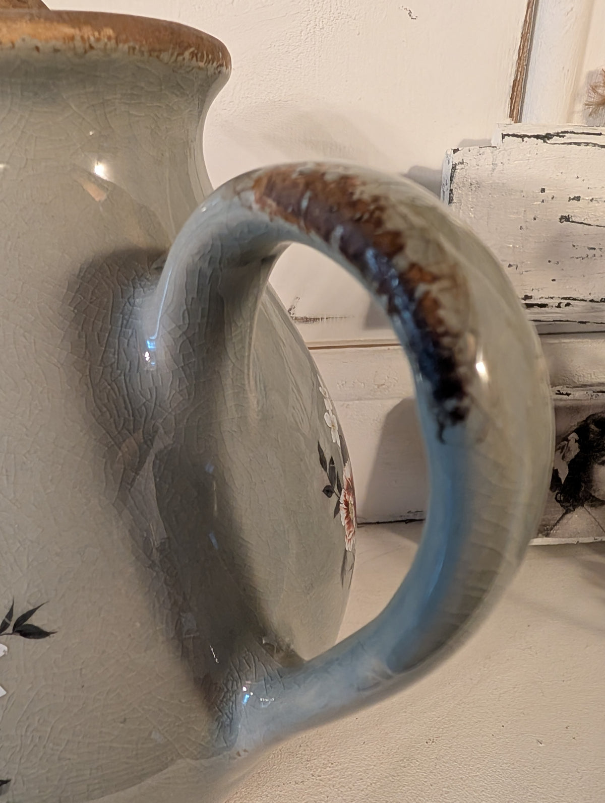 Vintage Ceramic Floral Jug Vase