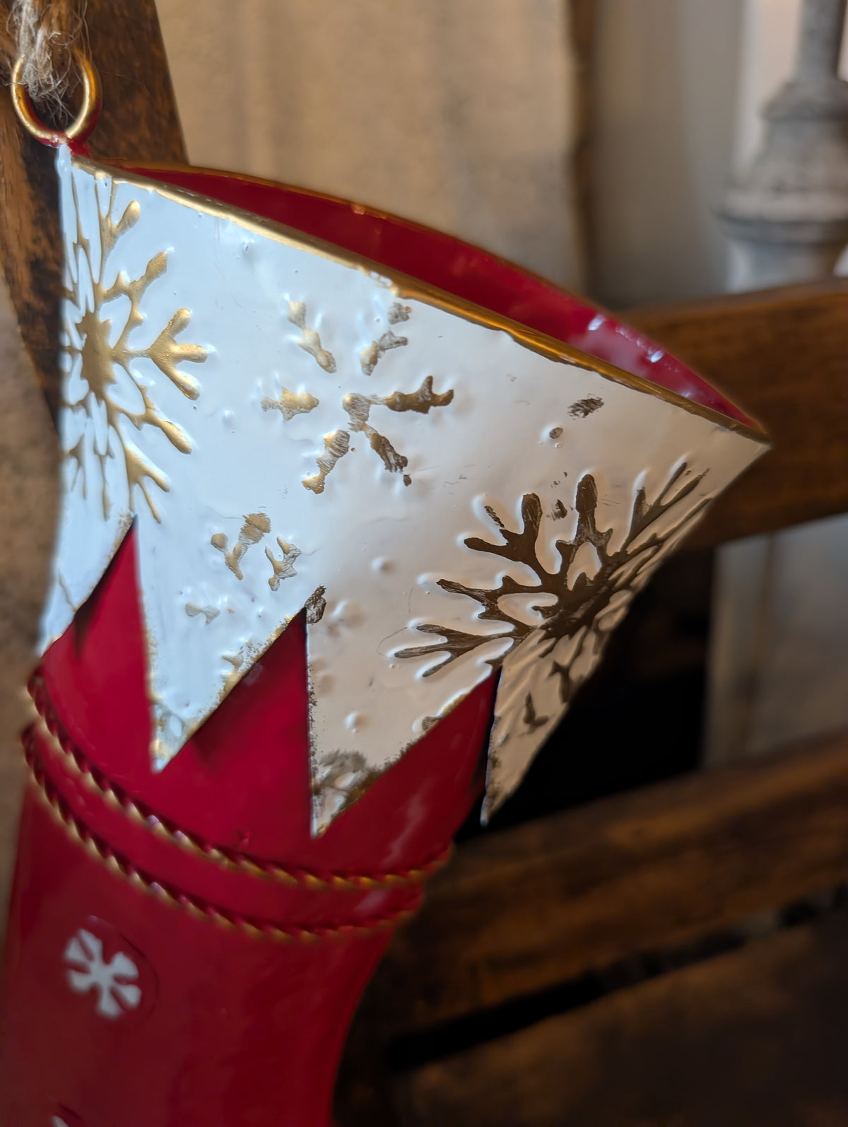 Clayre & Eef Shabby Chic Christmas Elf Boot