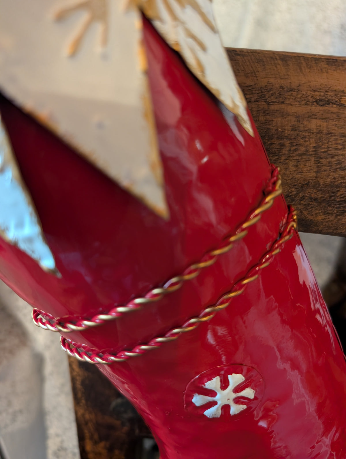 Clayre & Eef Shabby Chic Christmas Elf Boot
