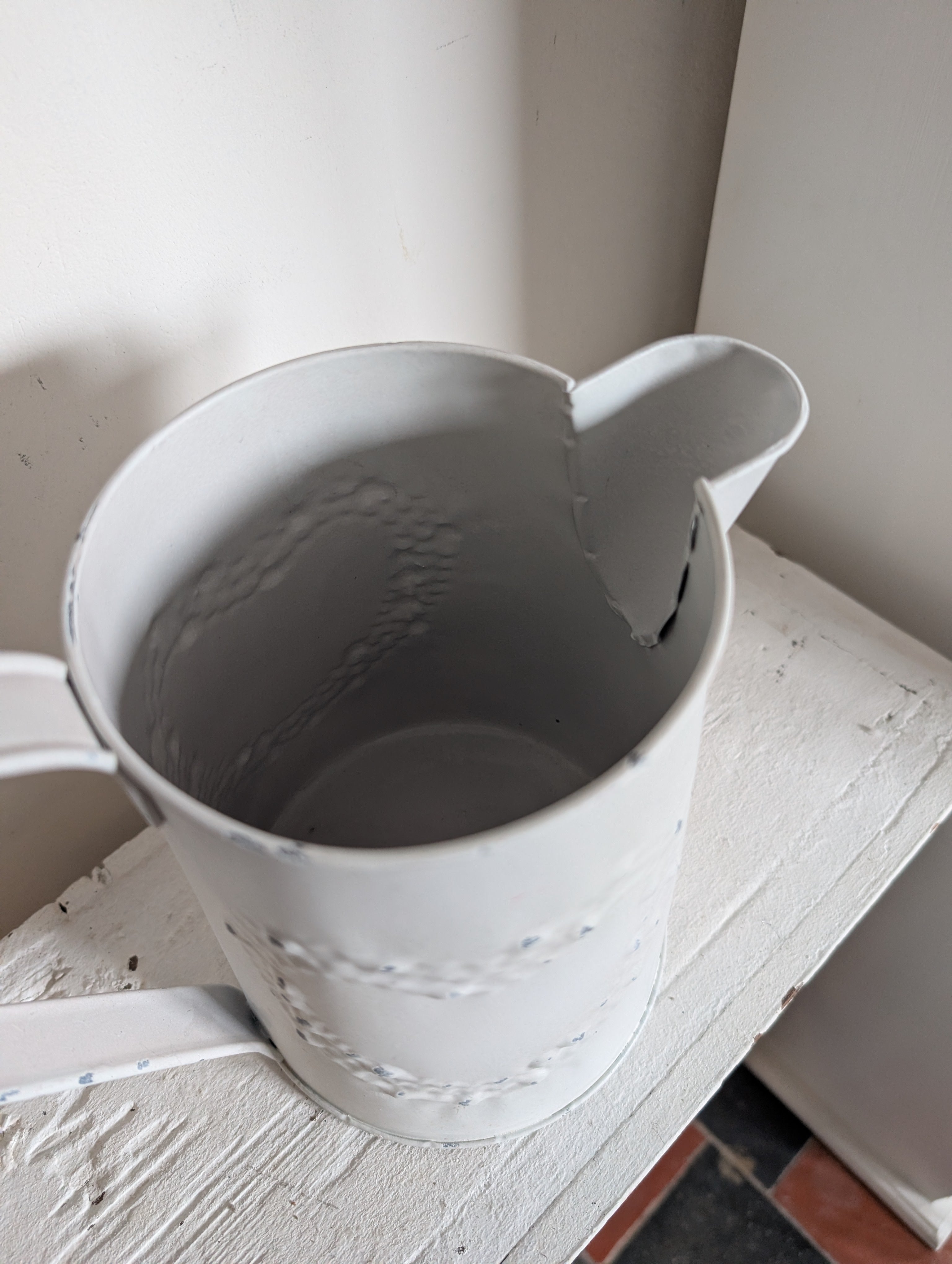 Shabby Chic Metal Pitcher