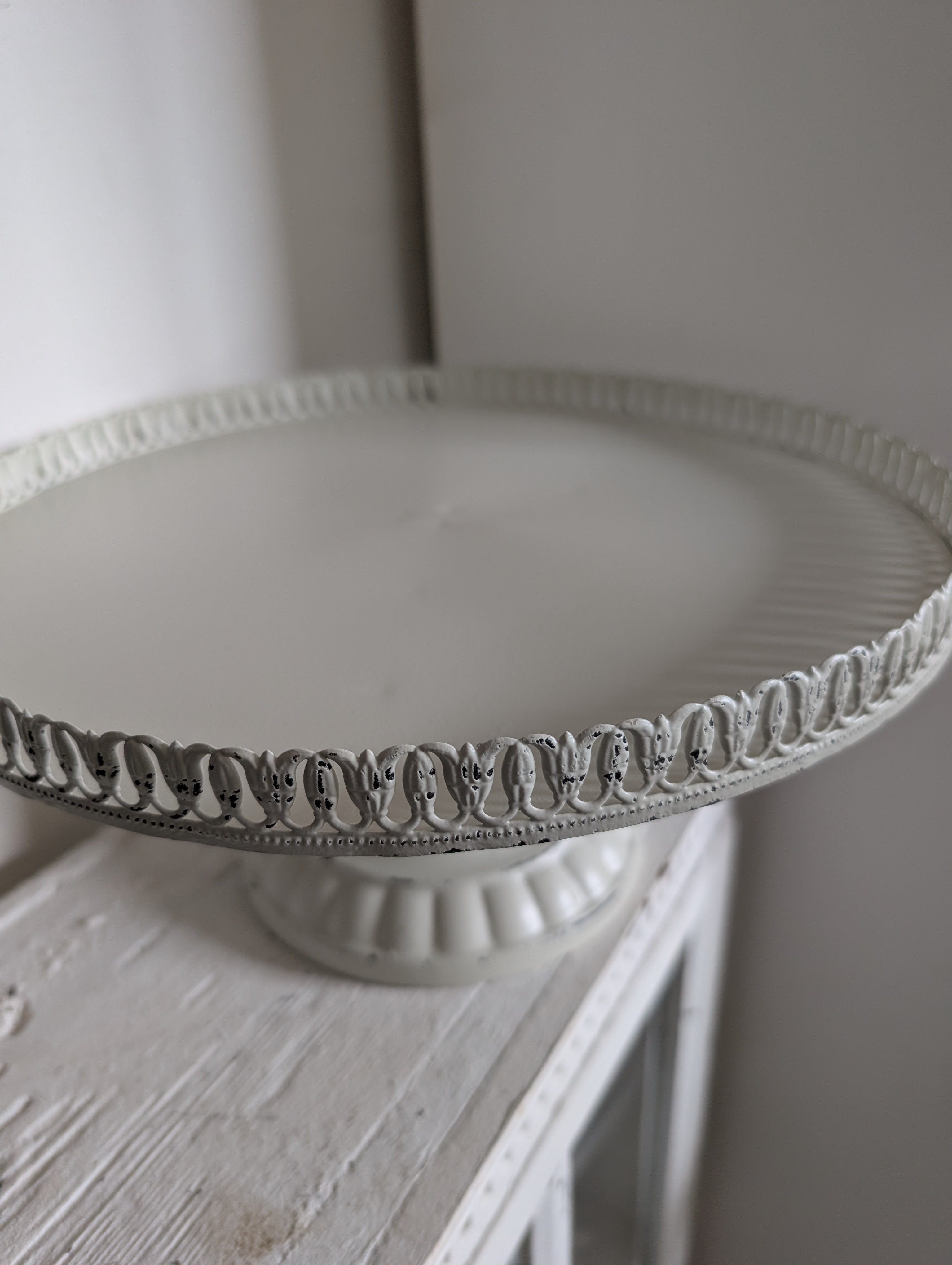 Shabby Chic Wire Cloche With Base